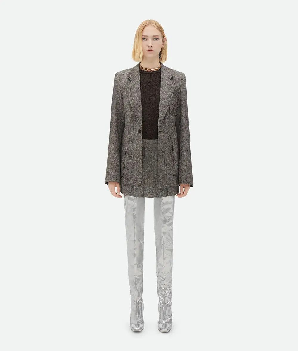 Bottega Veneta o1w1db10925 Viscose And Silk Jacket in Brown Size XL / US 12-14 / IT 48-50 - 1 Thumbnail