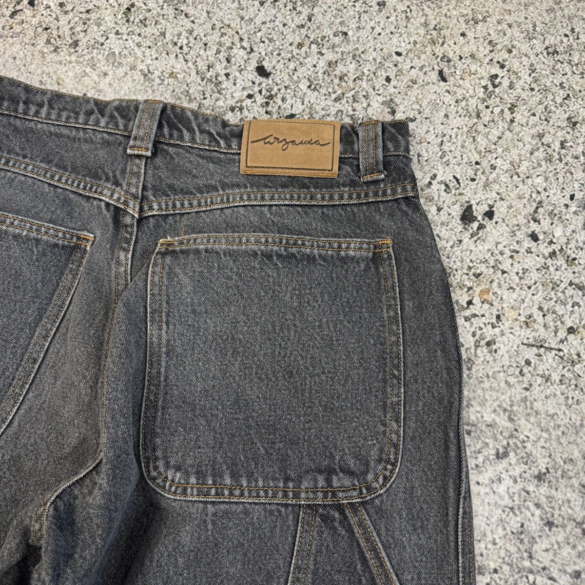 Vintage 90s Waza USA Baggy Wide Leg Skater Carpenter Denim Jeans Size US 32 / EU 48 - 5 Thumbnail