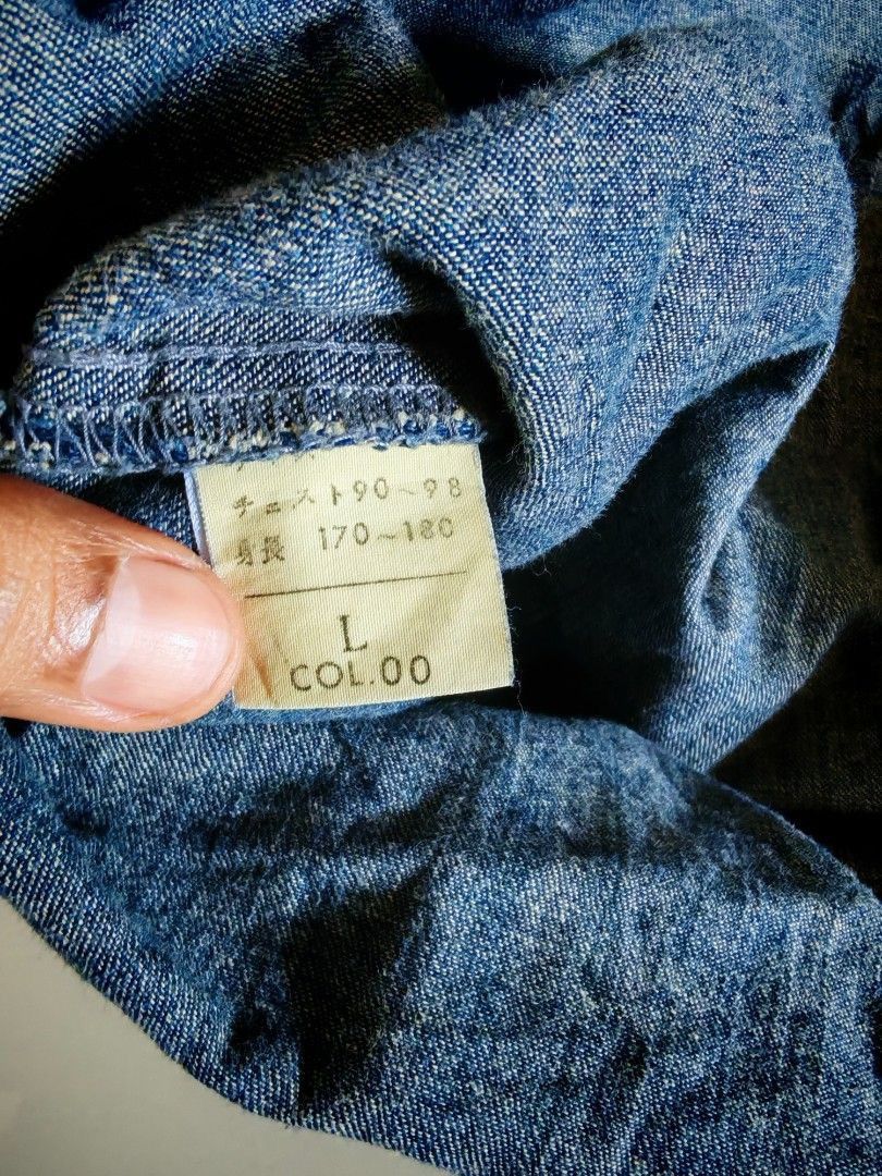 Japanese Brand 🔥 Blue Way Union Made Lace-Up Denim Shirt (Made in Japan) Size US L / EU 52-54 / 3 - 9 Thumbnail