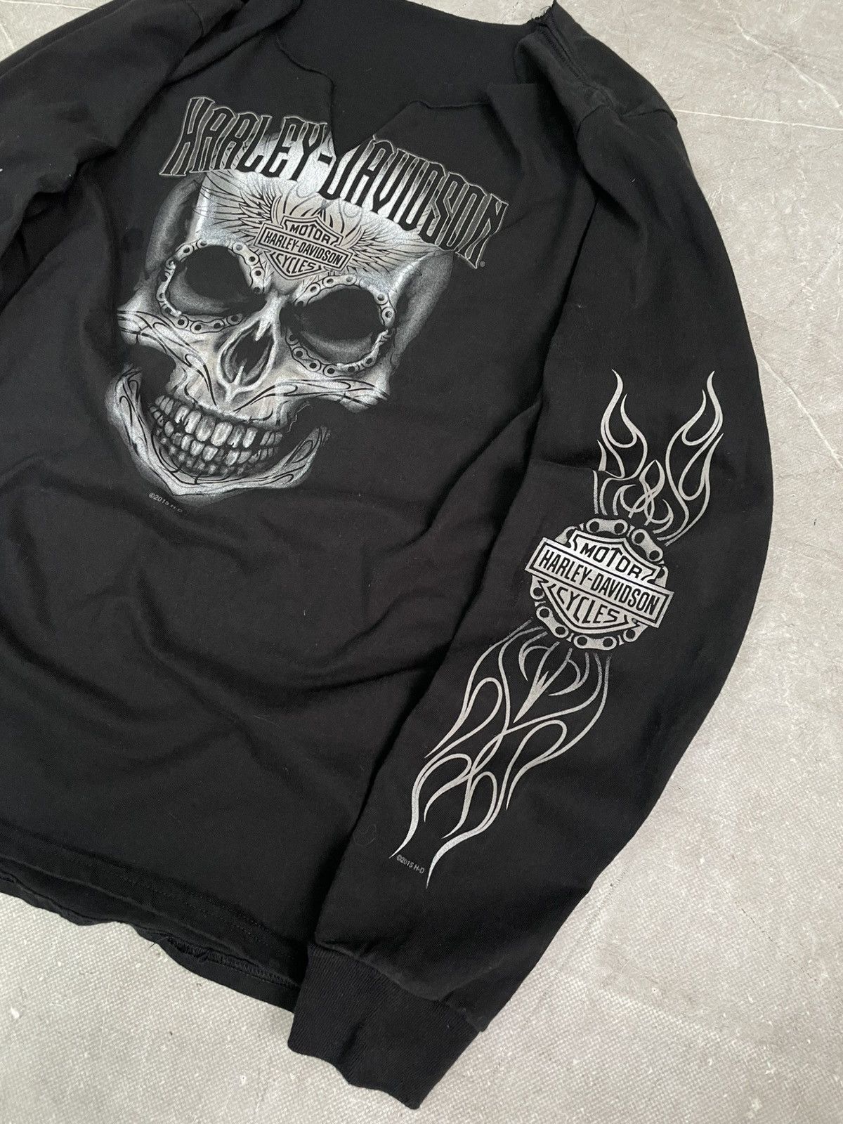 Harley Davidson Harley Davidson Skull Longsleeve Grunge Punk Style Size US M / EU 48-50 / 2 - 3 Thumbnail