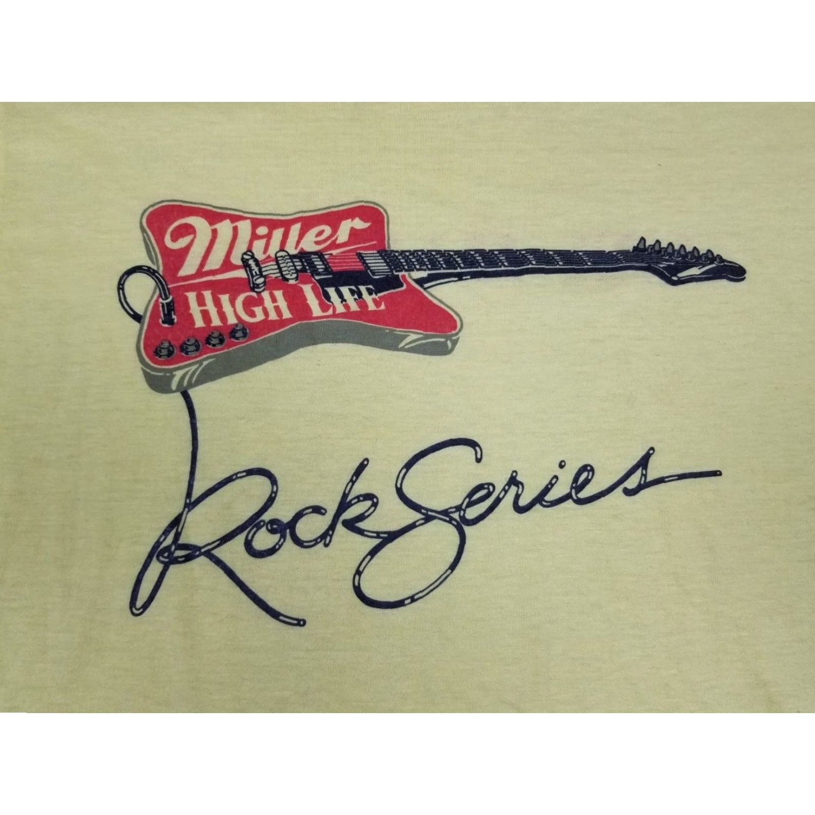 Vintage VINTAGE Miller Beer Promo Rock Series Yellow T-Shirt XL (50/50) Mens XS? XLarge 50/50 Size US XL / EU 56 / 4 - 2 Thumbnail