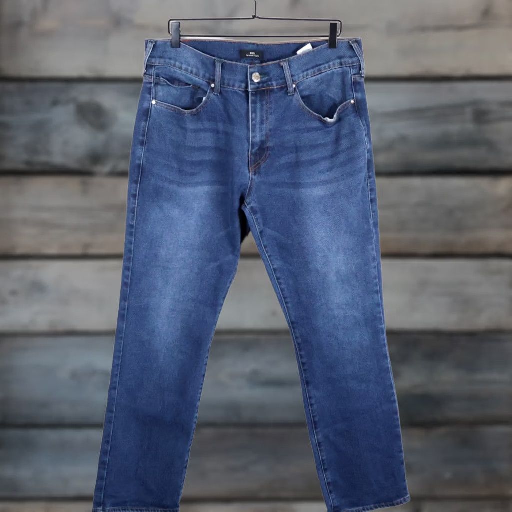 True Religion VINTAGE True Religion Jeans Mens 36 x 32 Blue Ricky Relaxed Straight Leg Cotton Blend Denim Hook Fly Size US 36 / EU 52 - 1 Thumbnail