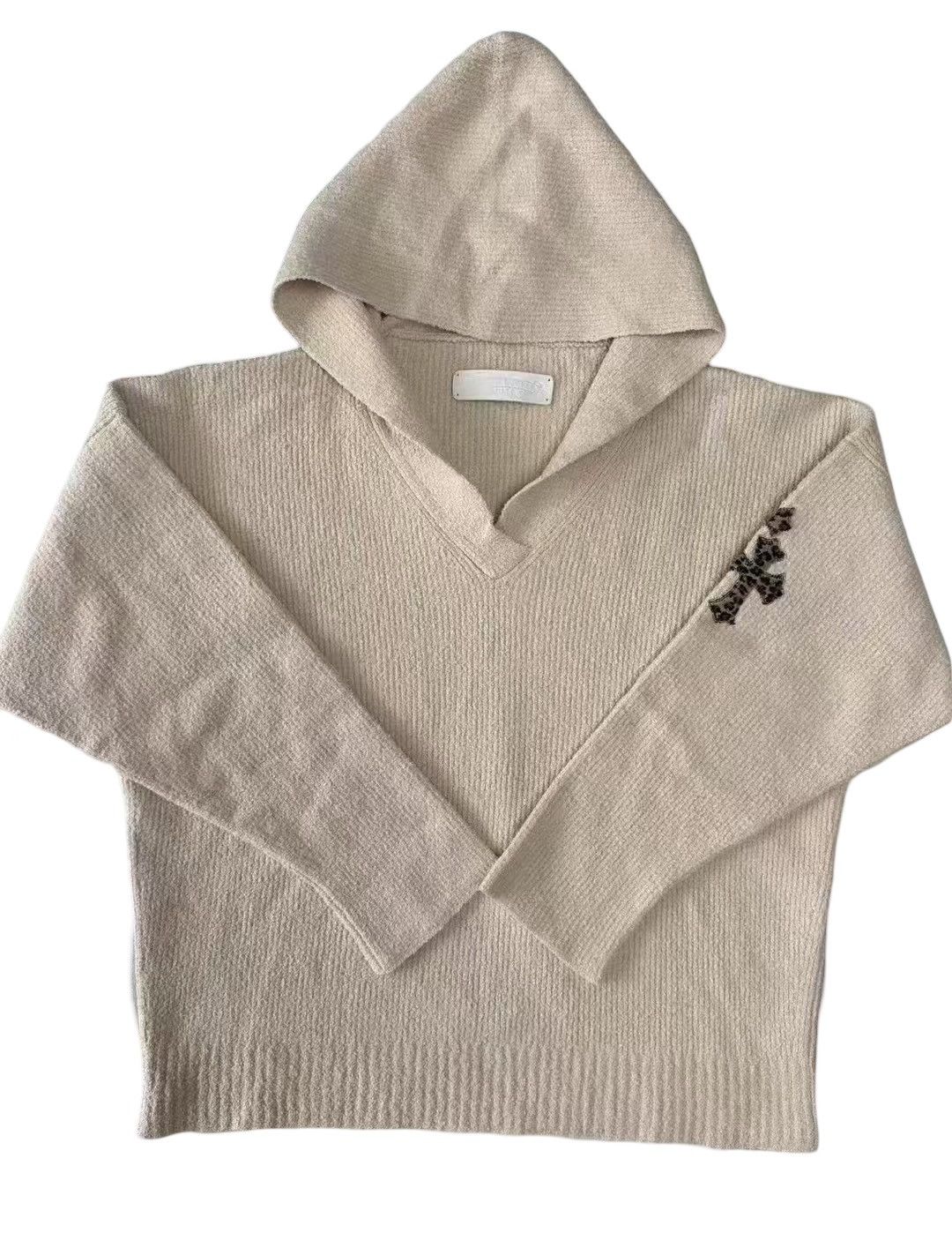 Leopard cross patch hoodie
