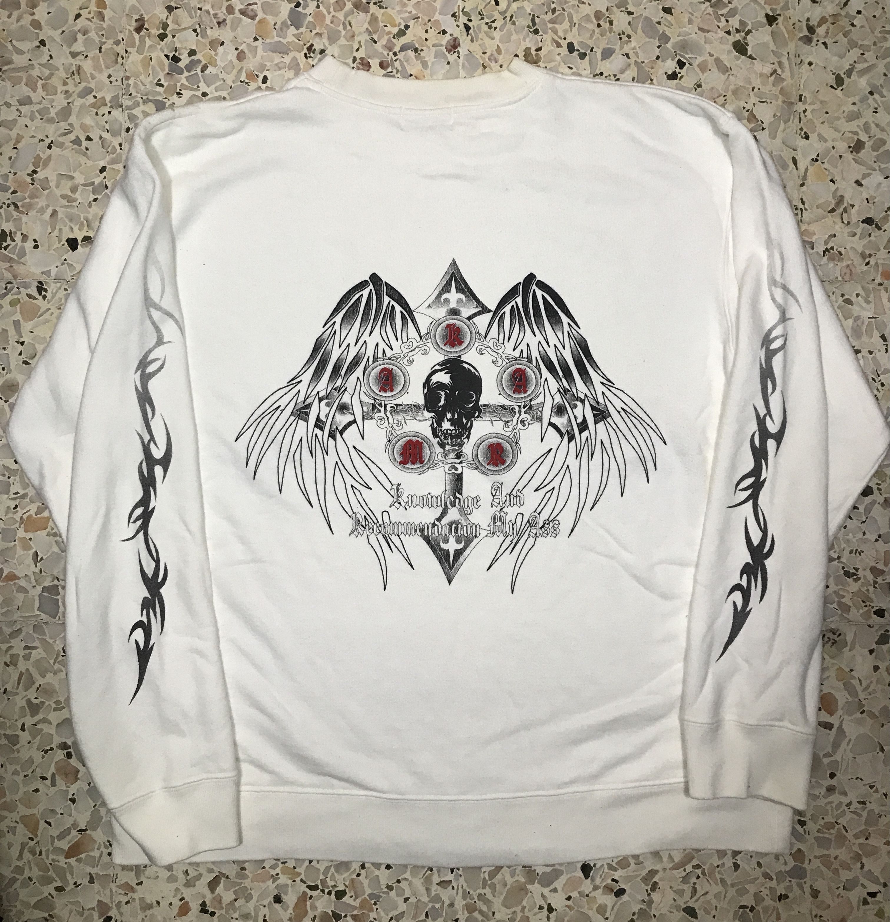Japanese Brand [Perfect]Y2K Karma Skull sweatshirt Size US L / EU 52-54 / 3 - 1 Thumbnail