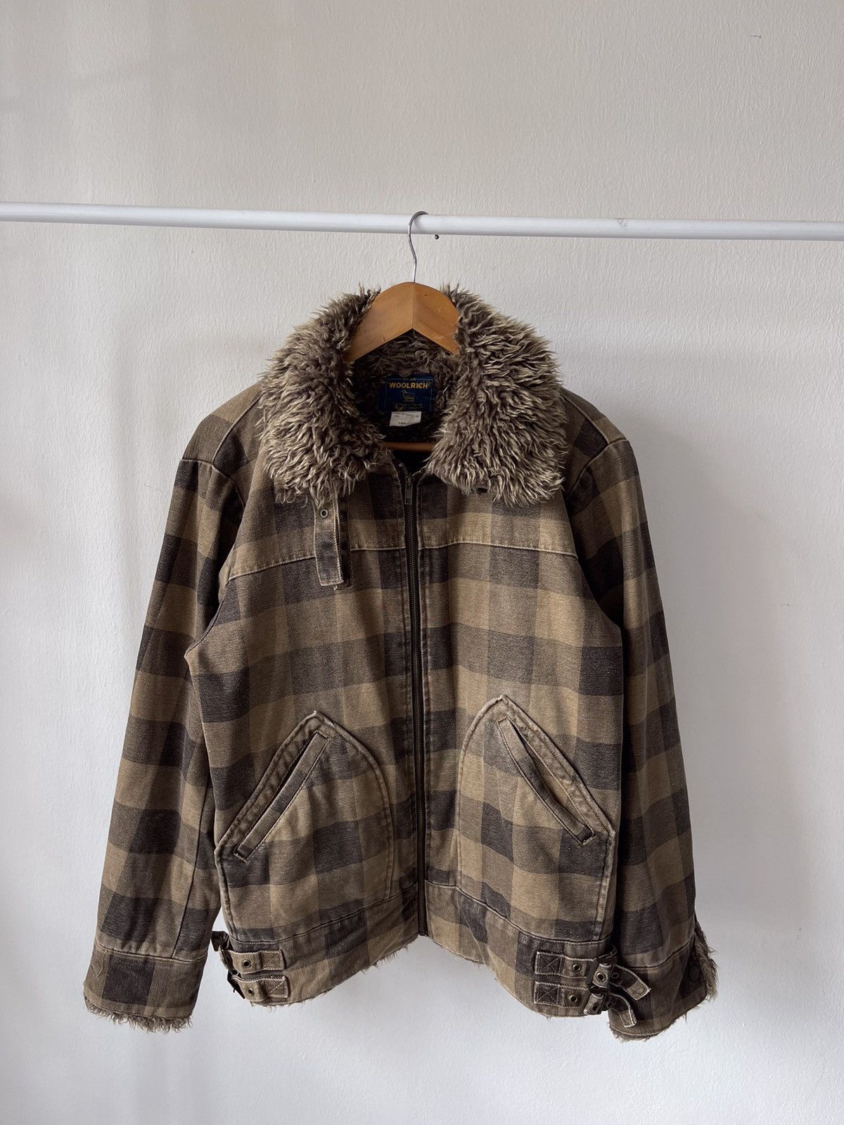 Vintage × Woolrich Woolen Mills 90s Woolrich Plaid Tartan Zip Jacket Size US L / EU 52-54 / 3 - 3 Thumbnail