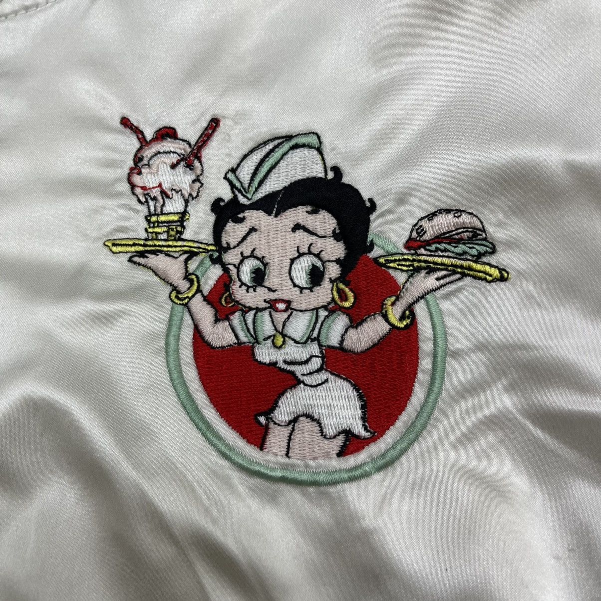 Cartoon Network × Disney × Vintage 1990s Betty Boop Dinner Bomber Crop Jacket Size S / US 4 / IT 40 - 7 Thumbnail