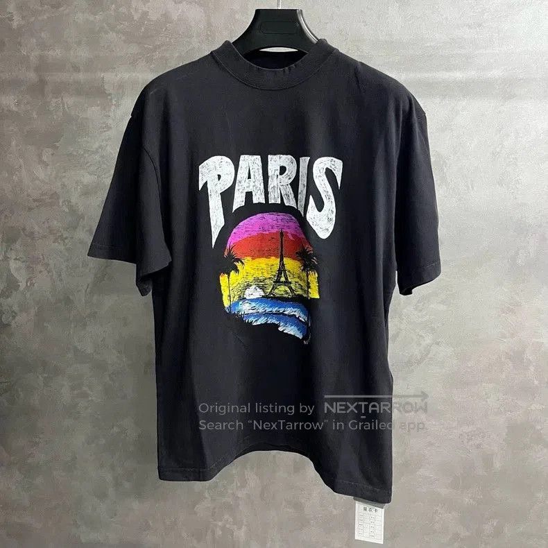 Balenciaga Balenciaga Paris Print Short Sleeve T-shirt. Size US XS / EU 42 / 0 - 1 Thumbnail