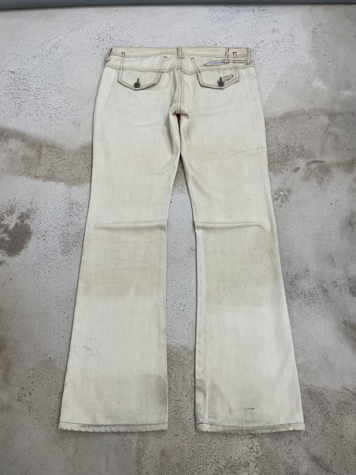 Designer Marithé Fràncois Girbaud Le Jean Rusty Black Washed Flate Size US 31 - 3 Thumbnail