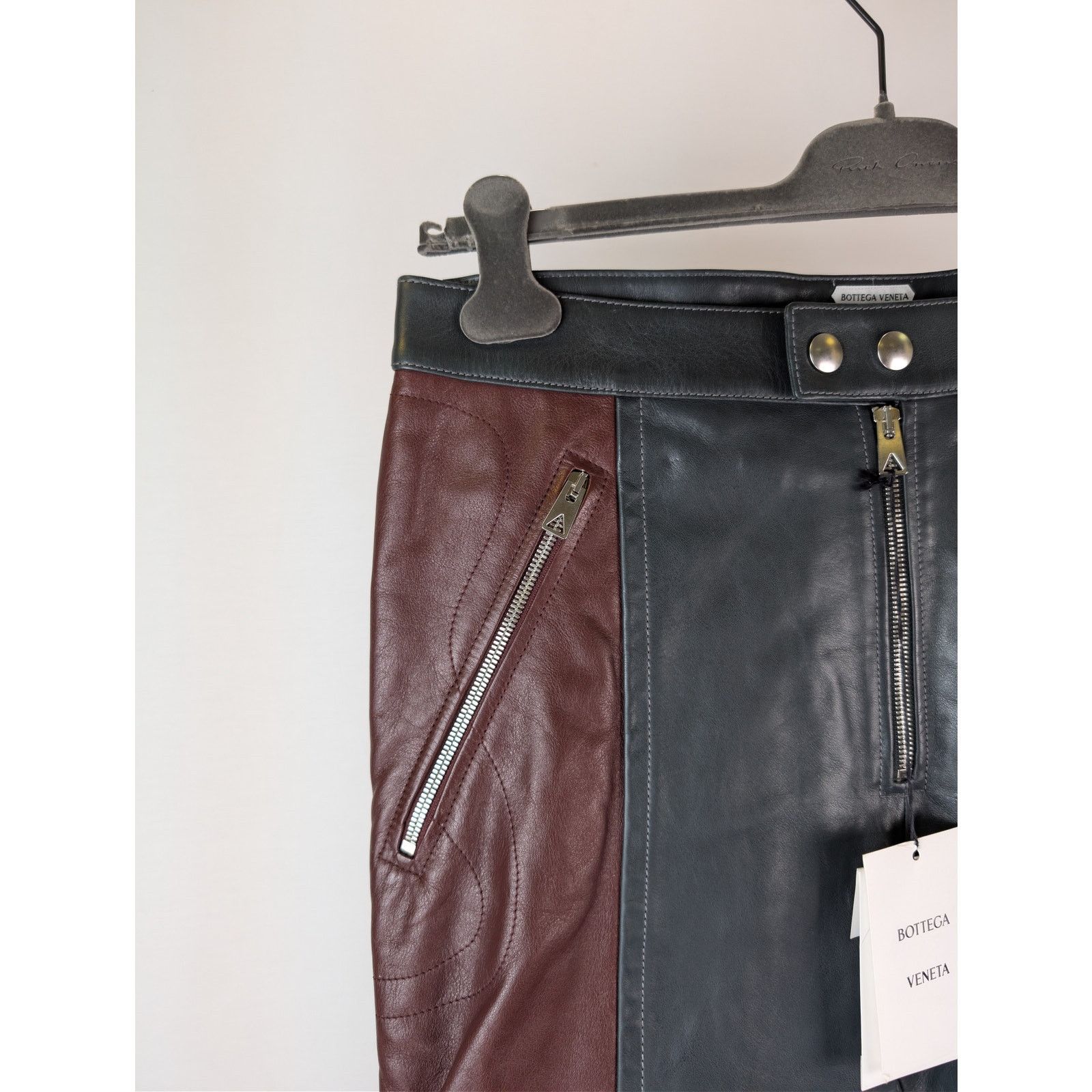 Bottega Veneta o1rshd1 Leather Biker Pants Natural Calf Pants Size US 32 / EU 48 - 6 Thumbnail