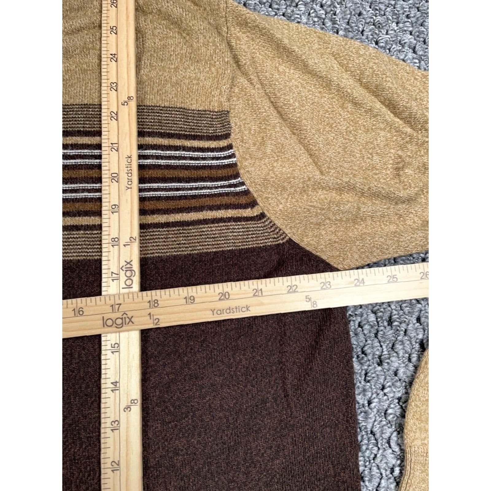 Dockers DOCKERS Retro Striped Collared Sweater Adult XL Brown Lightweight Knit 90s Mens Size US XL / EU 56 / 4 - 5 Thumbnail