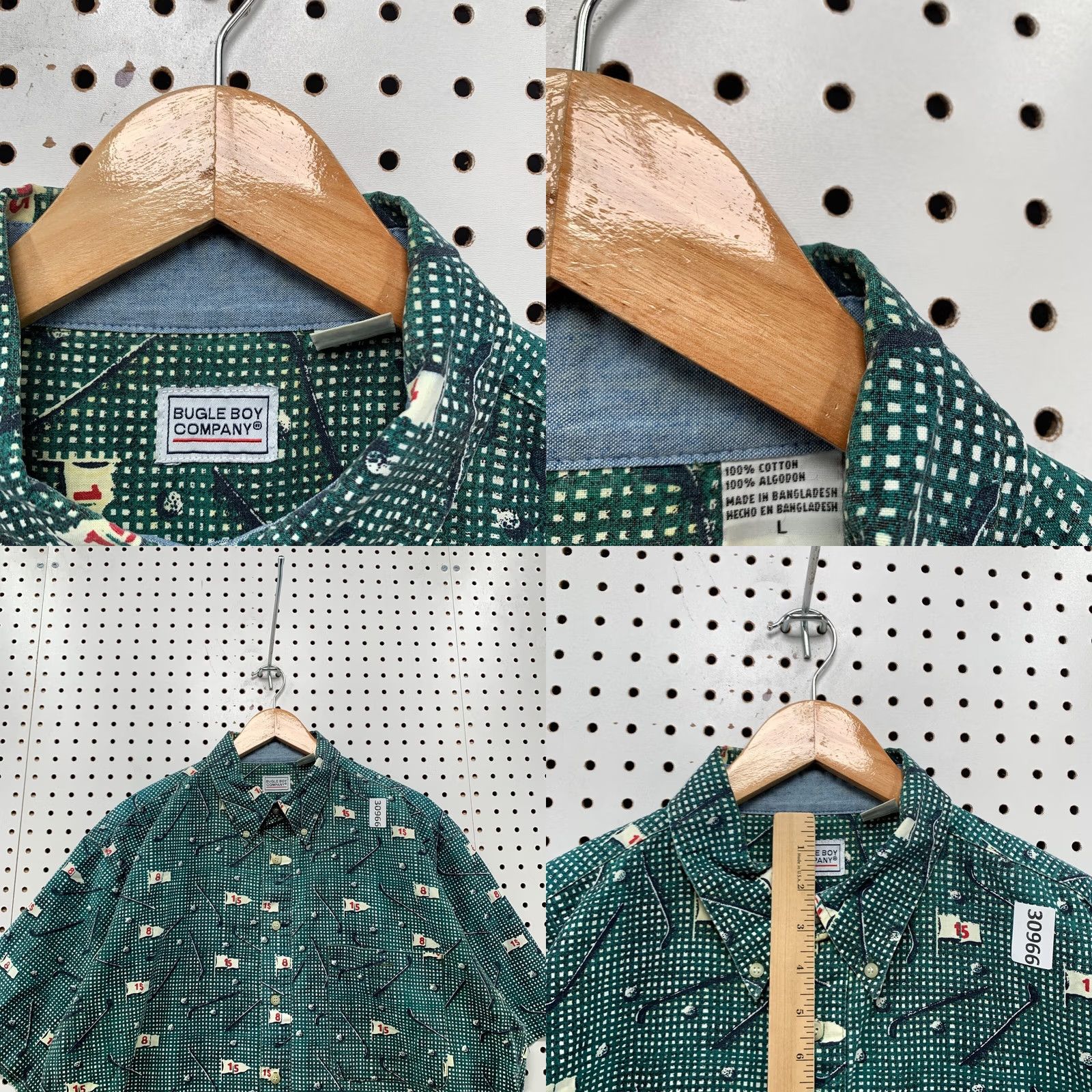 Bugle Boy VINTAGE Bugle Boy SHirt Mens Large GOLF All Over Print AOP Button Down 24X31 Size US L / EU 52-54 / 3 - 8 Thumbnail