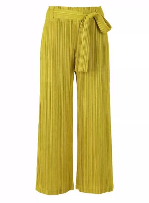 Issey Miyake Issey Miyake size:2 Ginger yellow pleated trousers Size 22" - 1 Thumbnail