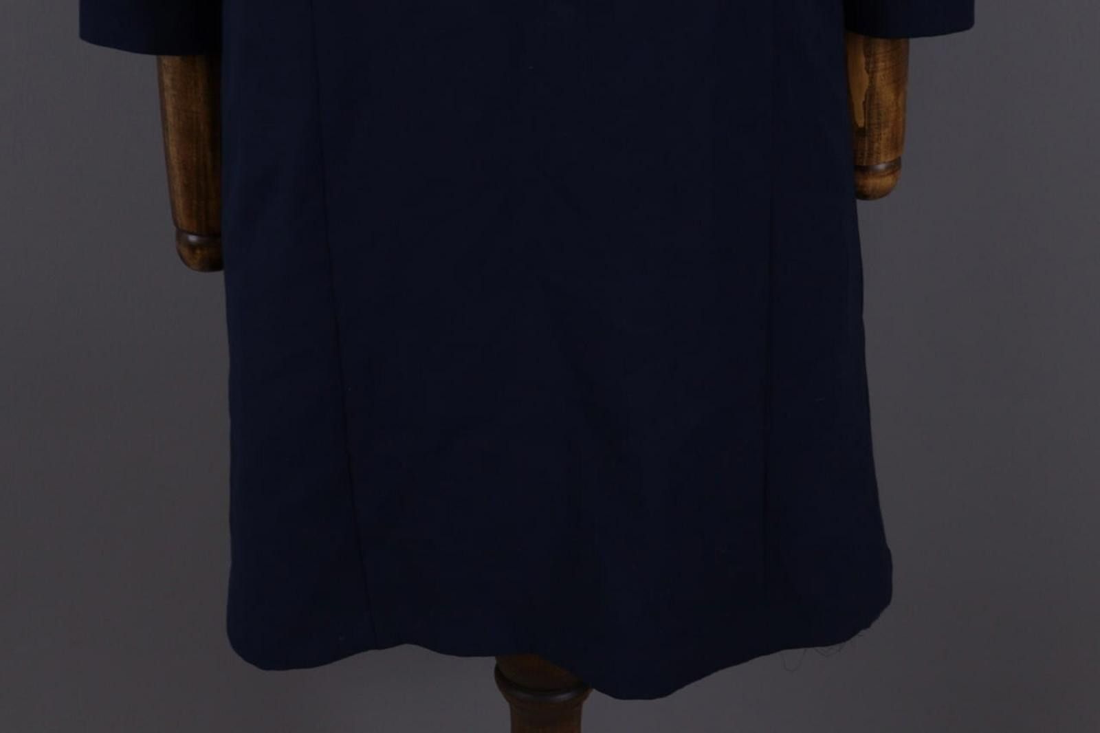 Lauren Ralph Lauren Me+Em Blue V-Neck Evening Long Sleeve A-Line Dress Size 12 Size XL / US 12-14 / IT 48-50 - 3 Thumbnail
