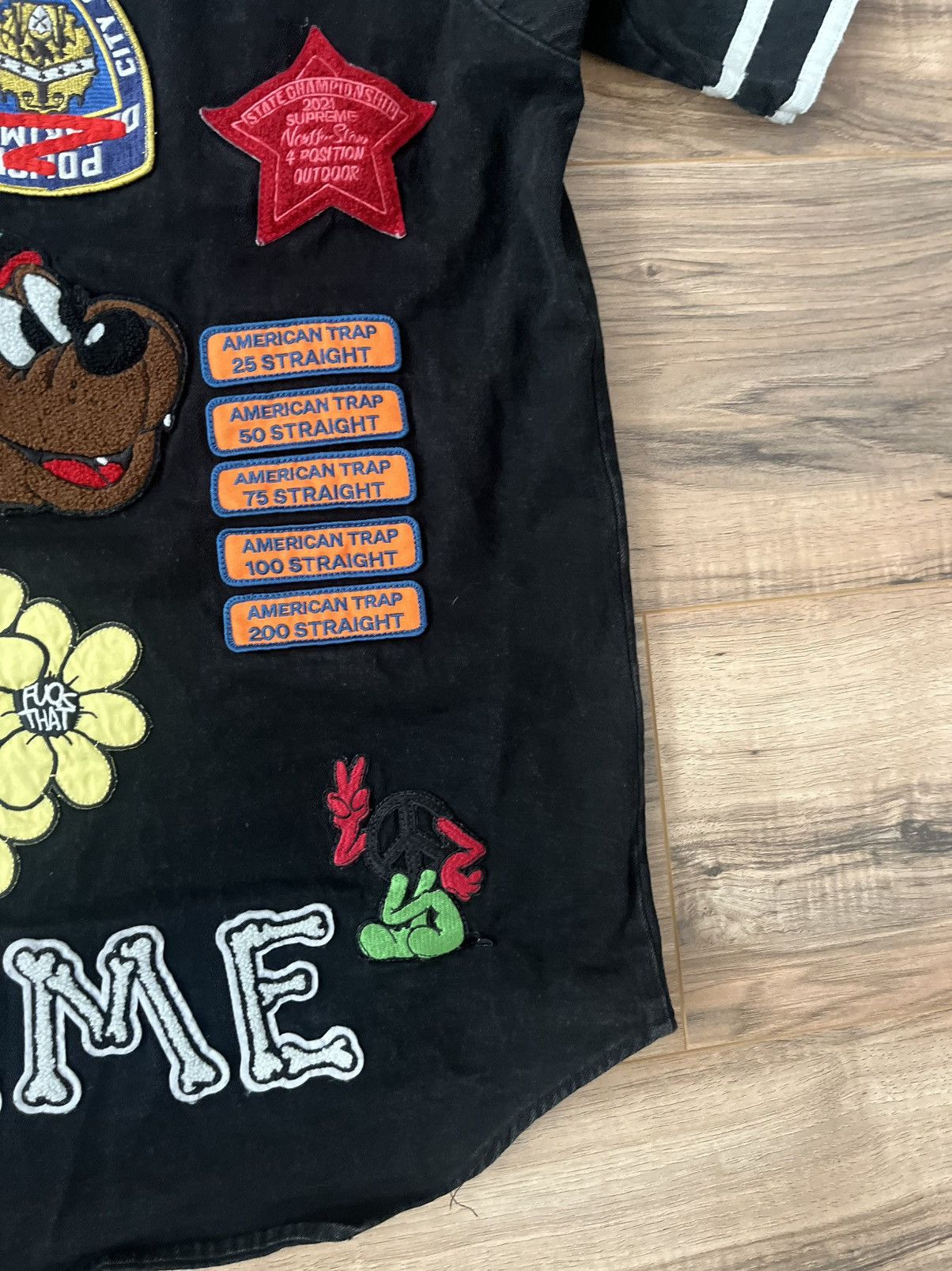 Supreme Supreme Patches Denim Baseball Jersey Size US L / EU 52-54 / 3 - 7 Thumbnail