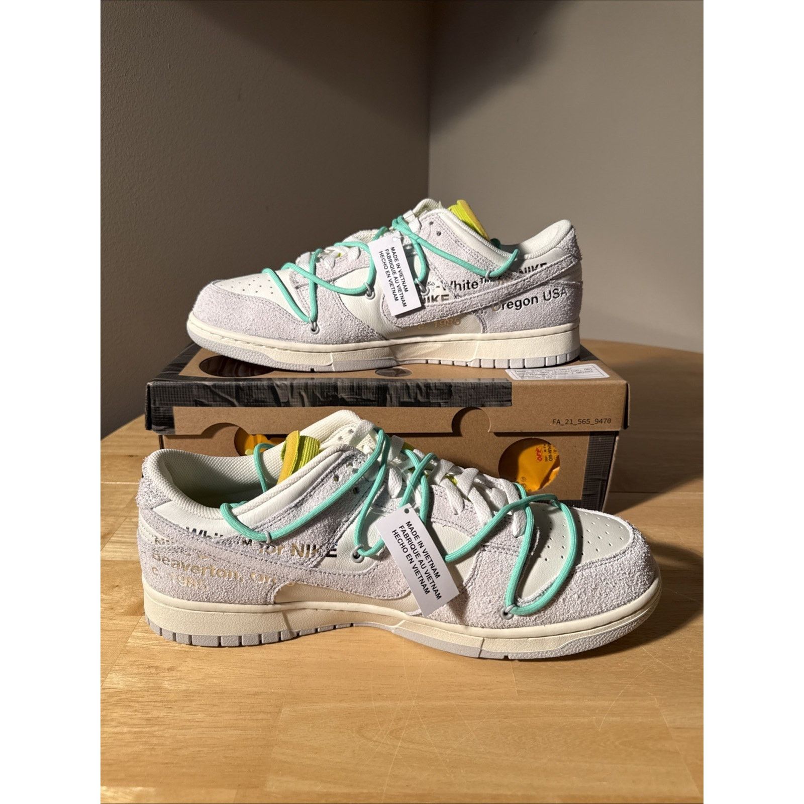 Nike NIKE x OFF WHITE DUNK LOW LOT 14/50 SZ 14 BRAND NEW All OG Size US 14 / EU 47 - 4 Thumbnail