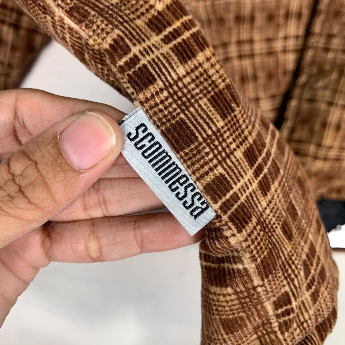 Japanese Brand SCOMMESSA Checked Plaid Zipper Flannel Jacket #0384-C18 Size US L / EU 52-54 / 3 - 16 Thumbnail