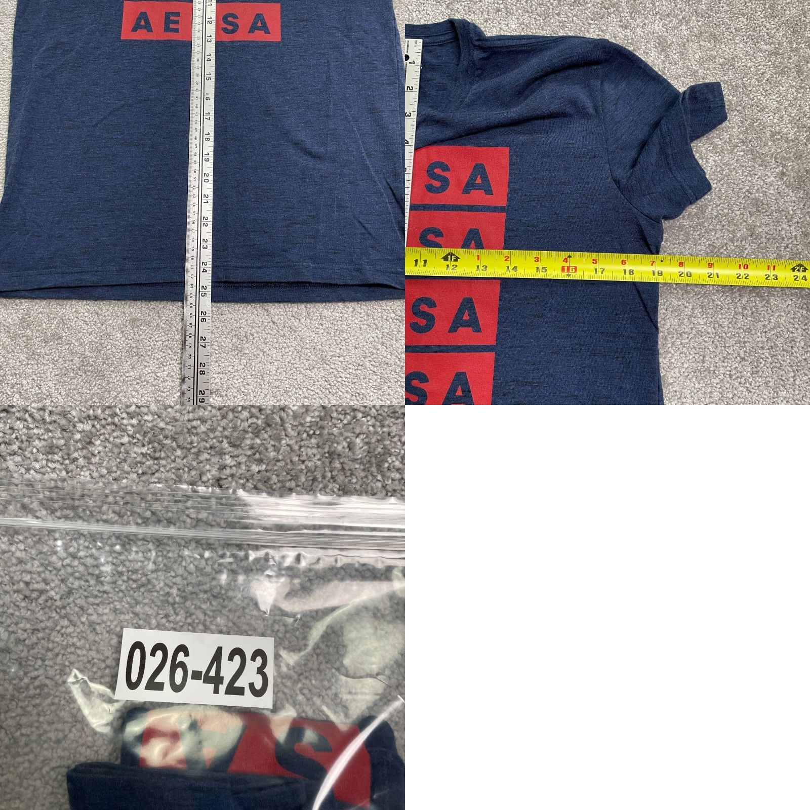American Eagle Outfitters American Eagle Flex Graphic T-Shirt Men Small Blue Crew Neck Short Sleeve Casual Mens Size US S / EU 44-46 / 1 - 8 Thumbnail