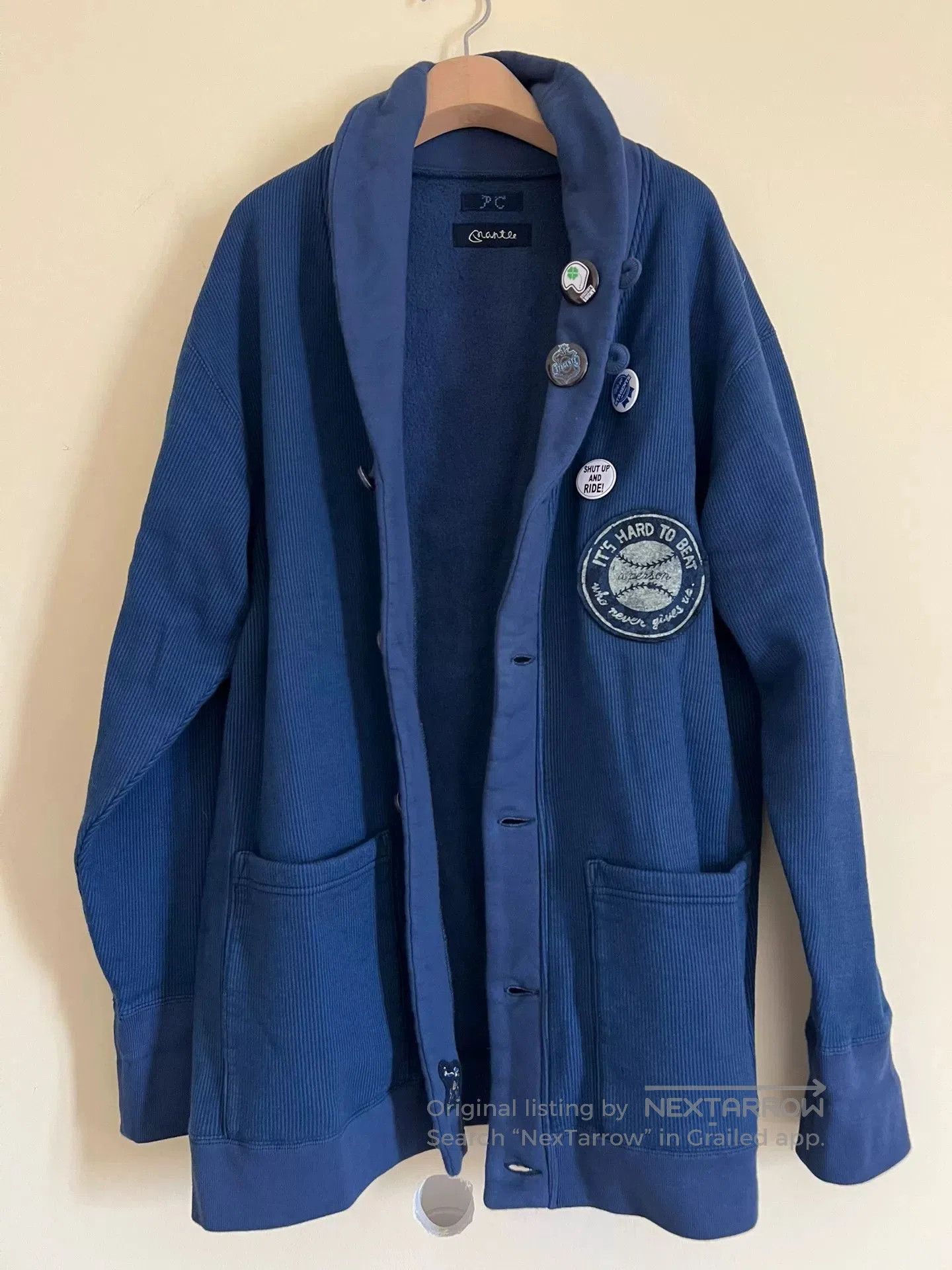 Porter Classic Porter Classic Blue Wool Baseball Jacket. Size US L / EU 52-54 / 3 - 2 Thumbnail