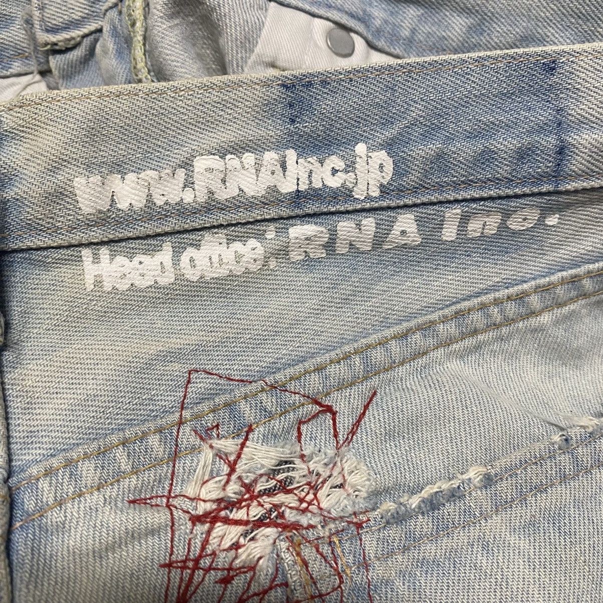 Japanese Brand RNA SLANG Denim Distressed Patchwork Jeans Size US 30 / EU 46 - 20 Thumbnail