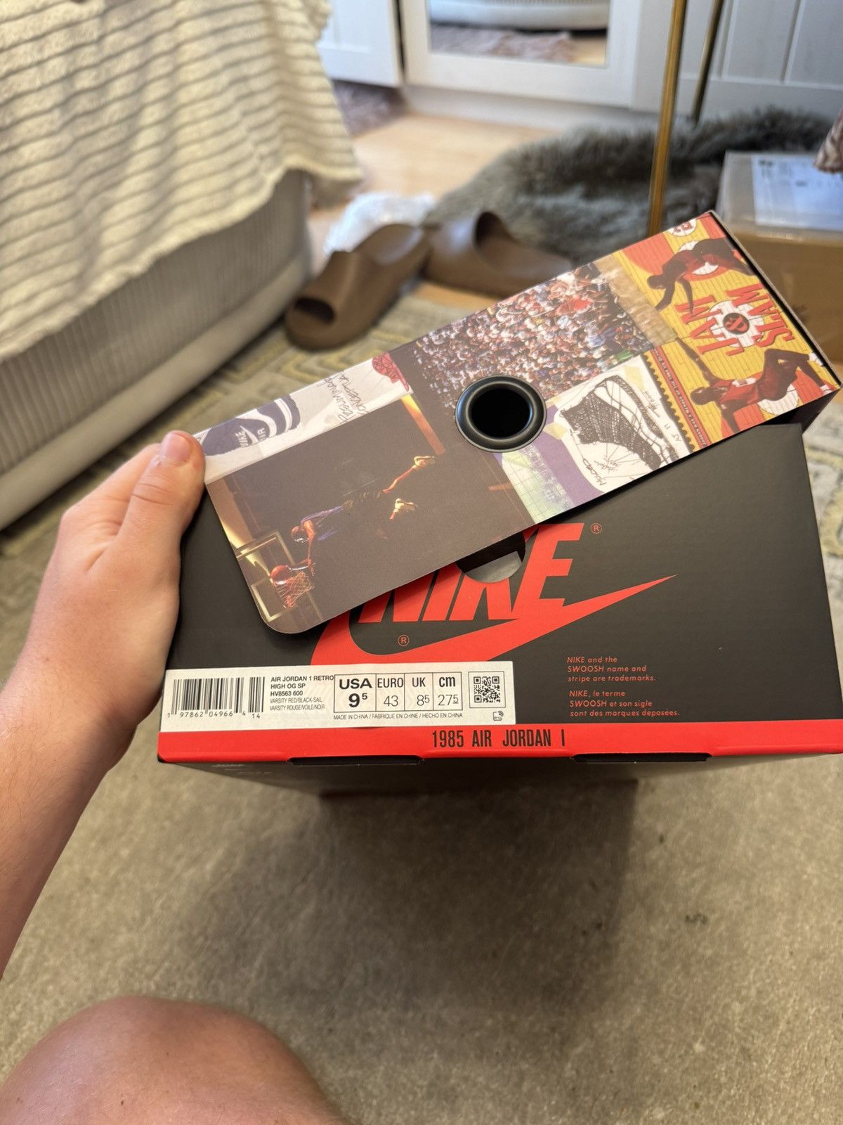 Nike Nike Air Jordan 1 Retro High OG x Union LA “Black Toe” Size US 9.5 / EU 42-43 - 14 Thumbnail