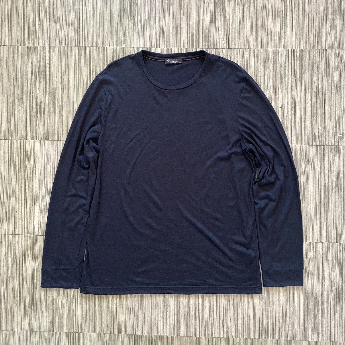 Image of Loro Piana - Cashmere Longsleeve in Black, Men's (Size 2XL)