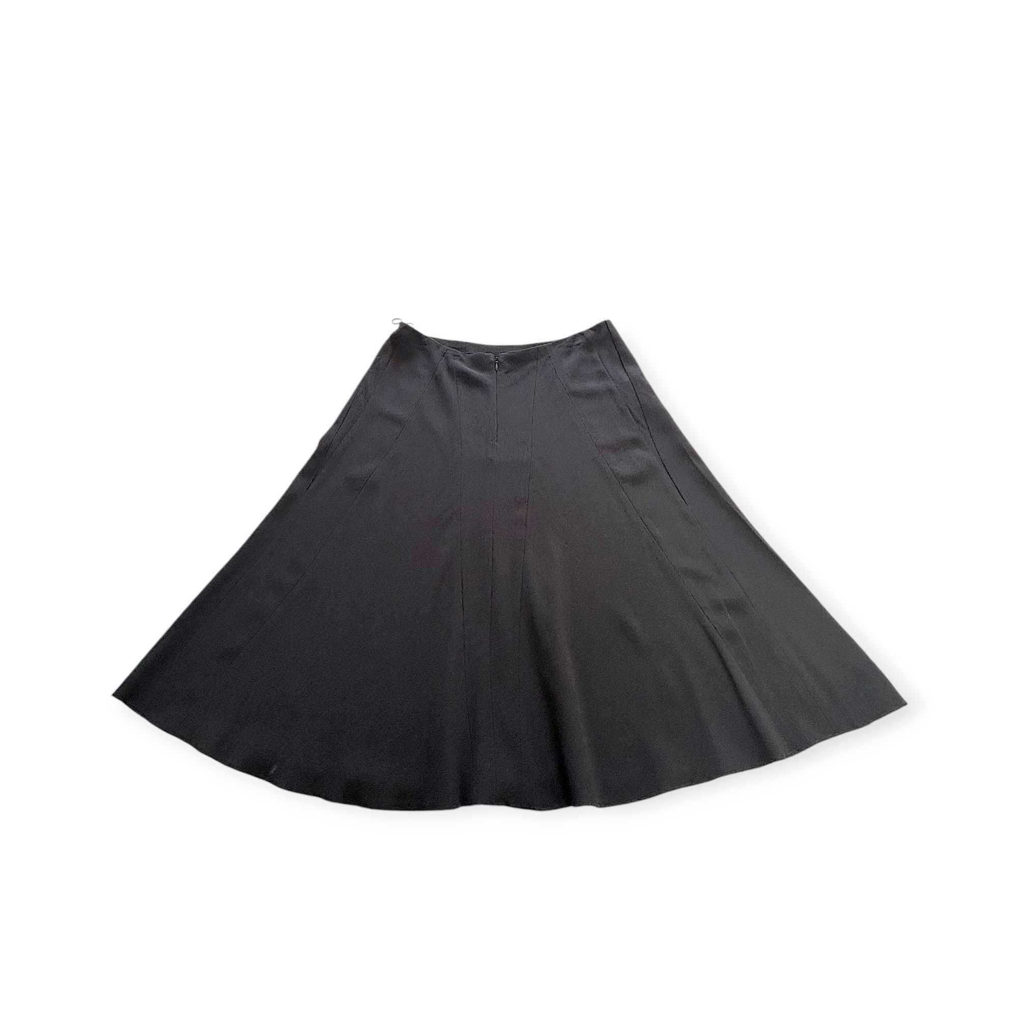 Prada Archival Prada Paneled A-Line Skirt in Dark Navy Crepe Size 32" / US 10 / IT 46 - 6 Thumbnail