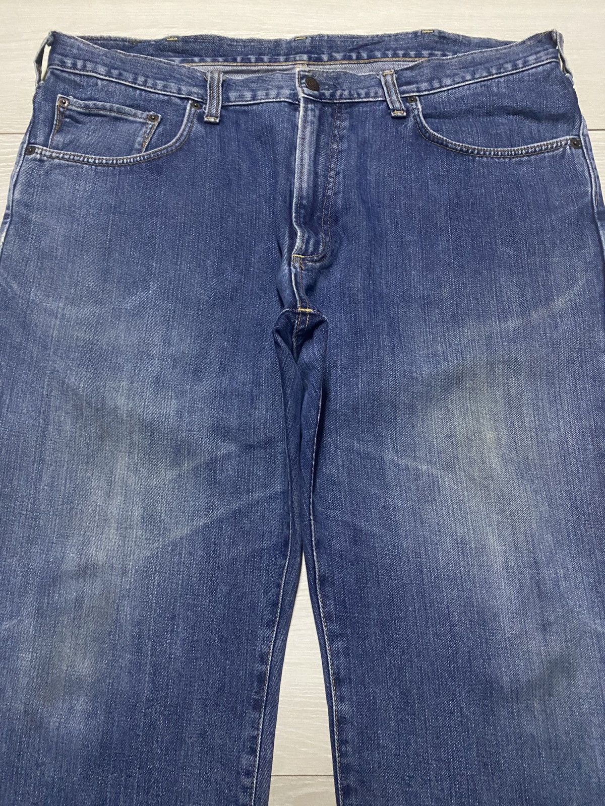 Edwin Vintage Edwin Internatinal basic Blue Wash Big Size W41 Size US 41 - 3 Thumbnail