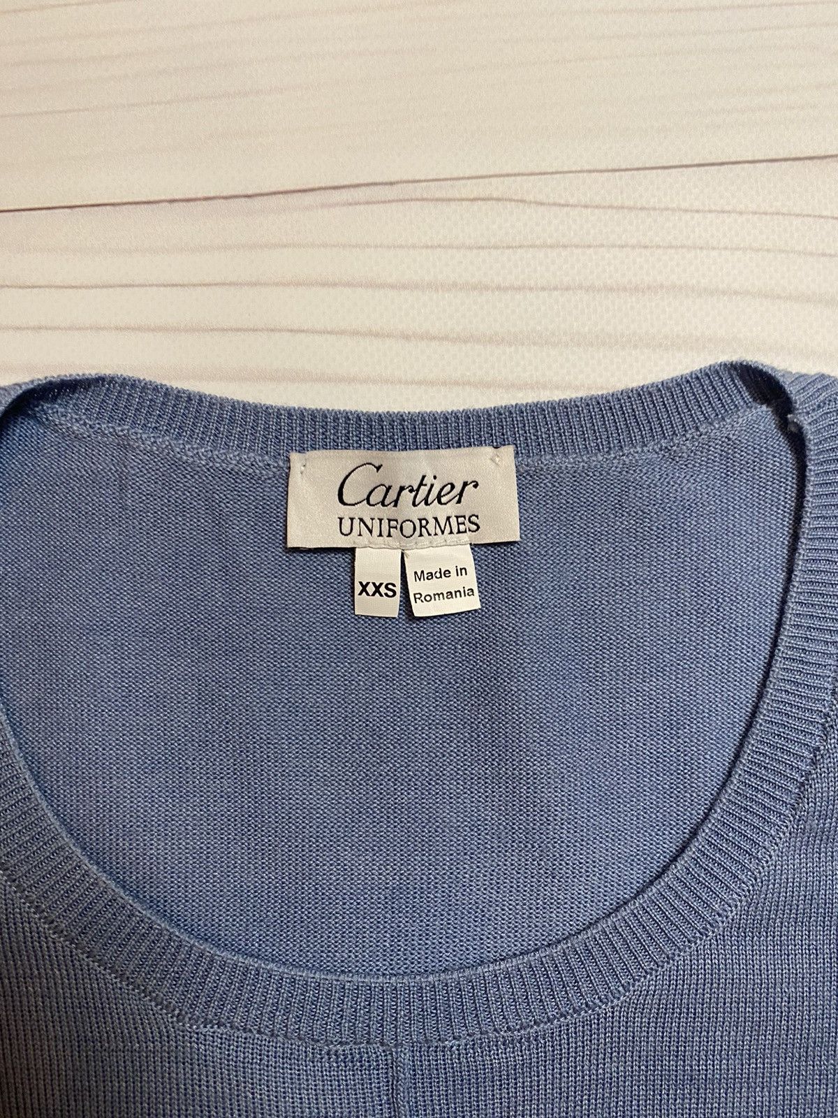 Cartier × Vintage Vintage Archival Cartier Uniform wool y2k t shirt Size XXS / US 00 / IT 34 - 3 Thumbnail