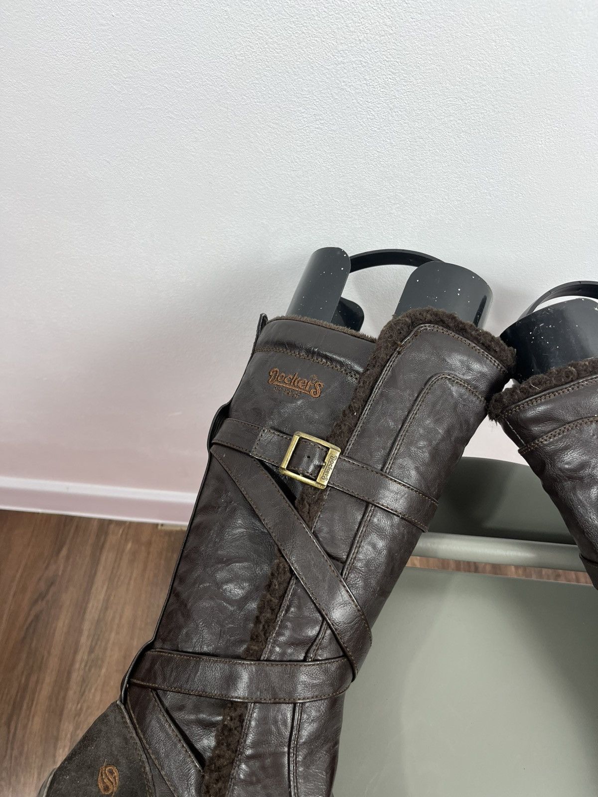 Other Dockers Brown Faux Leather Riding Boots Size 40 Size US 9.5 / IT 39.5 - 5 Thumbnail