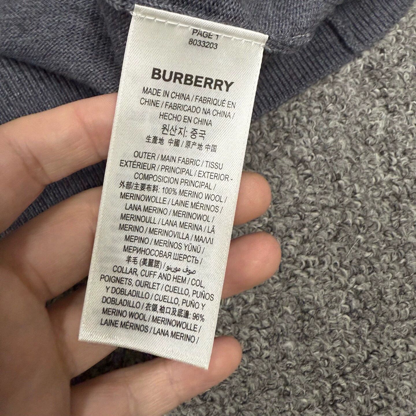 Burberry Burberry gray wool knit sweater XL Size XL / US 12-14 / IT 48-50 - 4 Thumbnail
