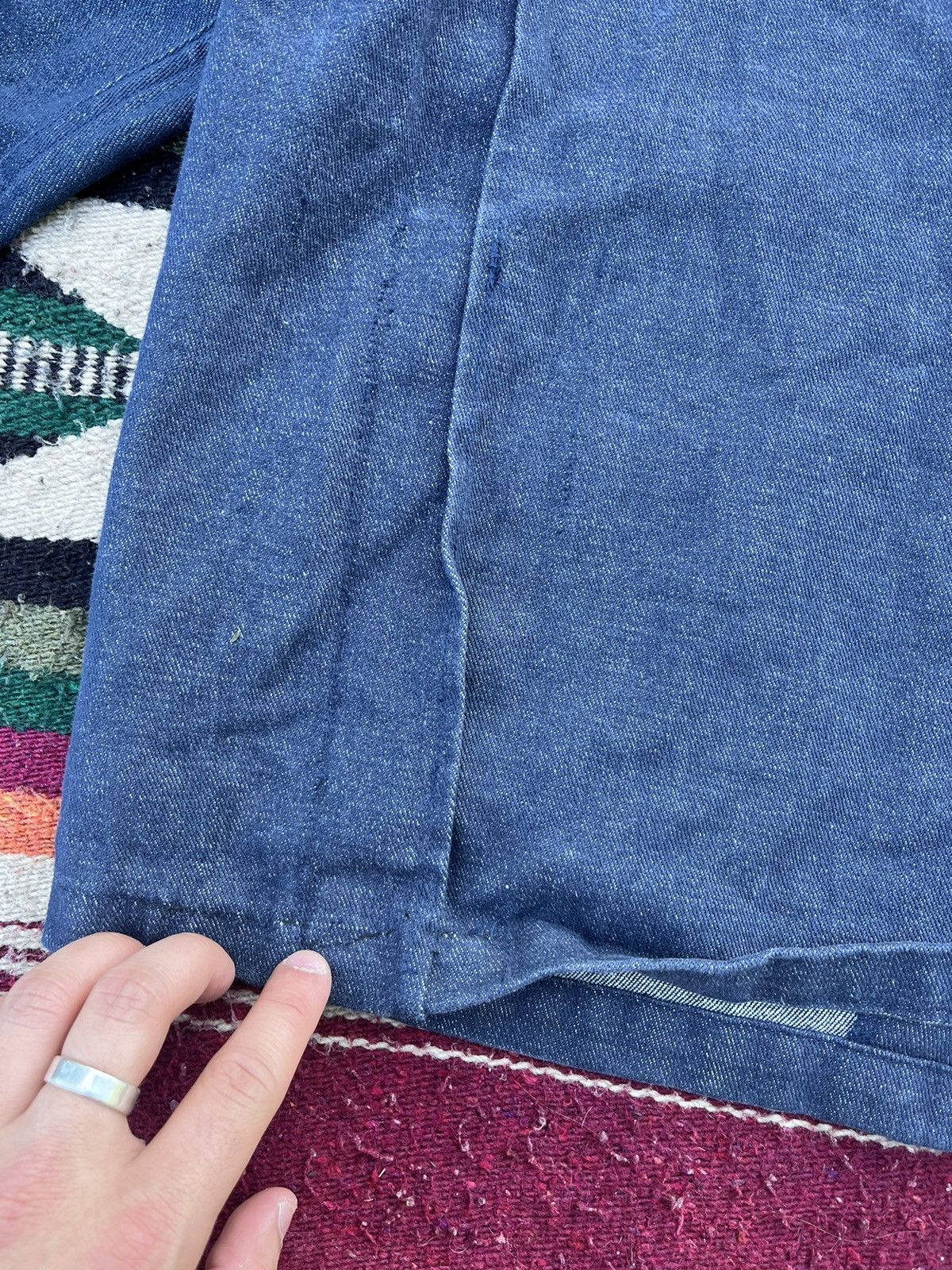Japanese Brand Vintage 50’s indigo Denim Cropped RARE USN Size US M / EU 48-50 / 2 - 8 Thumbnail
