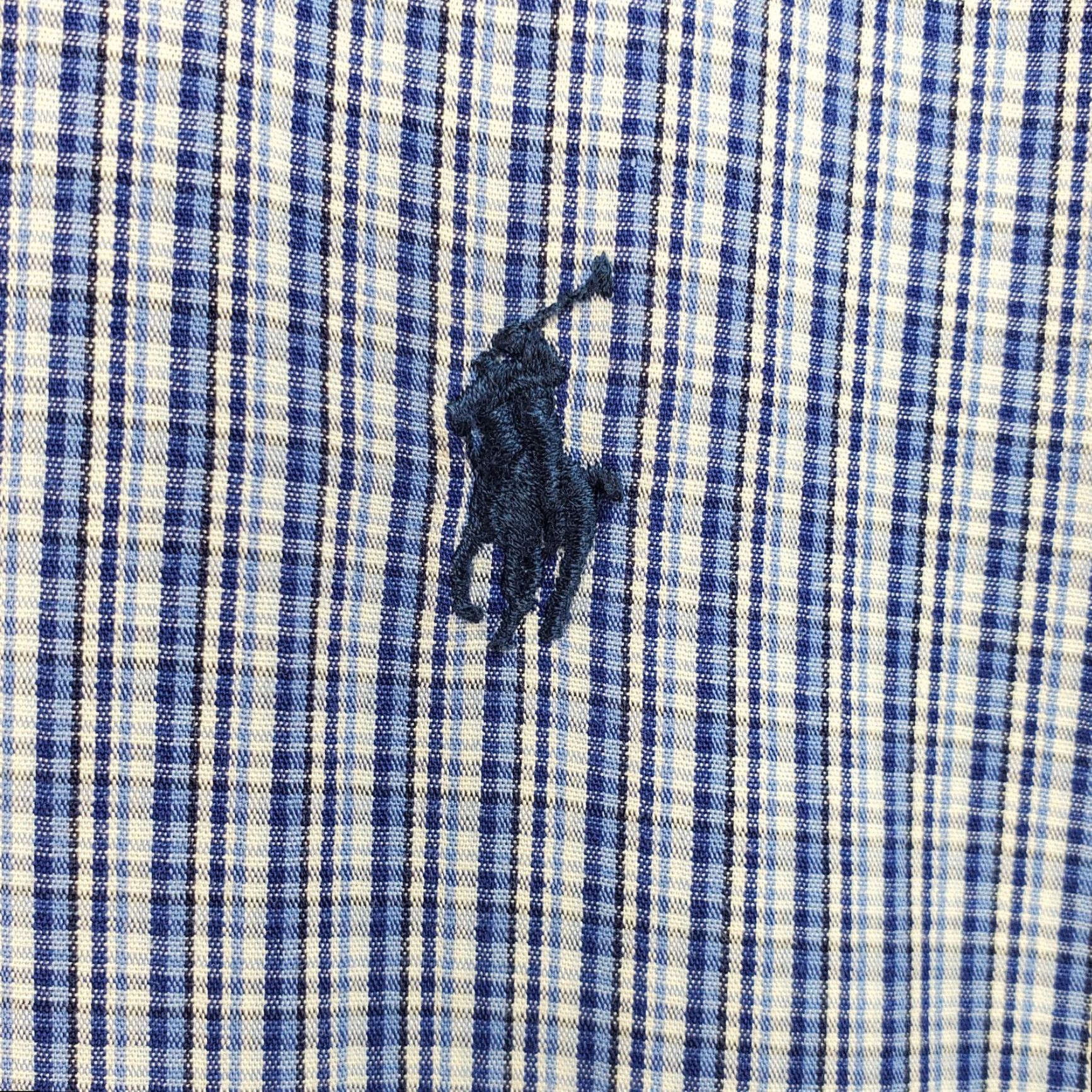 Ralph Lauren Ralph Lauren Dress Shirt Men's 15.5 Blue White Plaid 100% Cotton Formal Shirt Size 42R - 2 Thumbnail