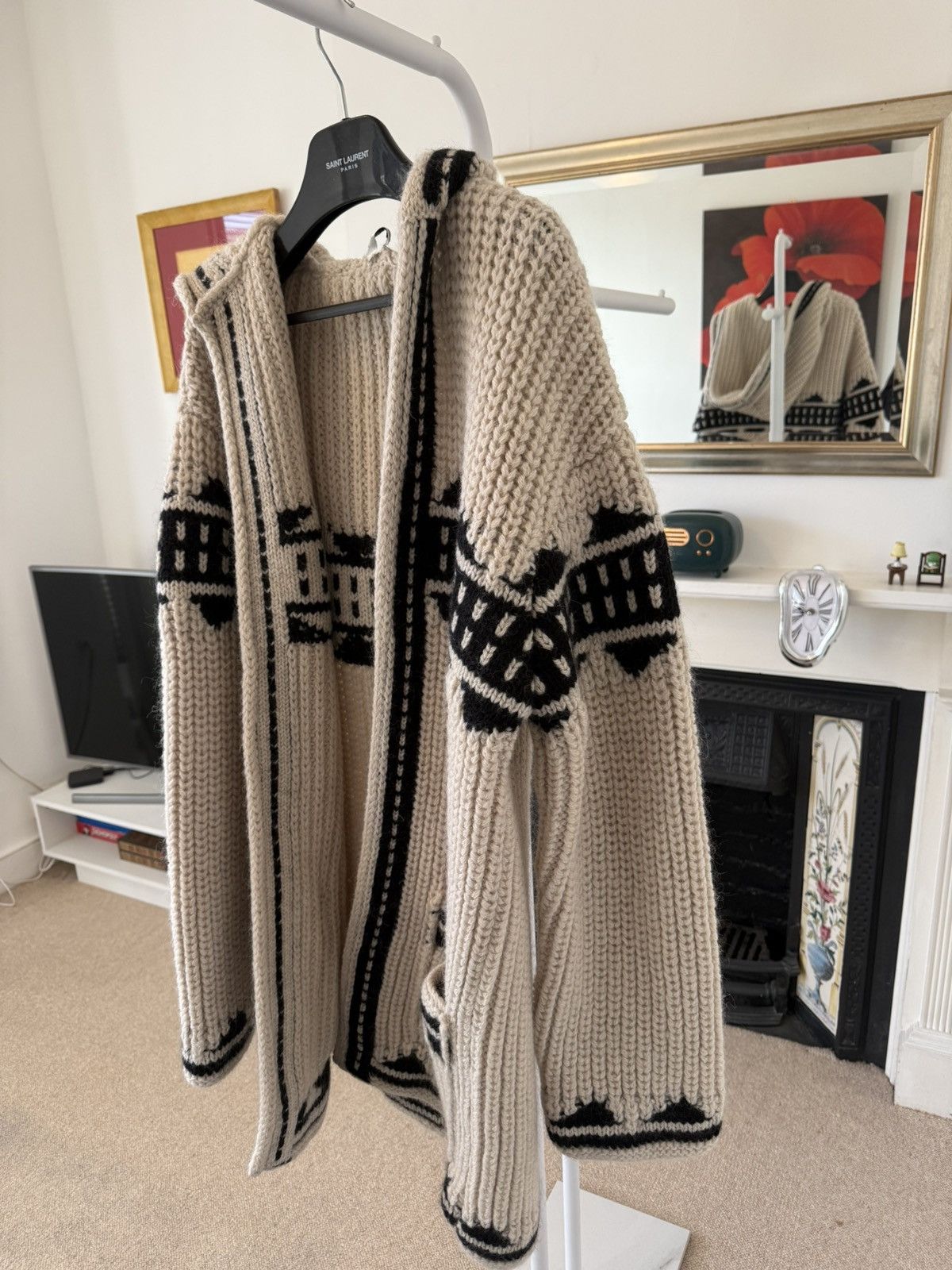 Saint Laurent Paris FW21 Saint Laurent Baja Hooded Cardigan Jacquard Size US M / EU 48-50 / 2 - 3 Thumbnail