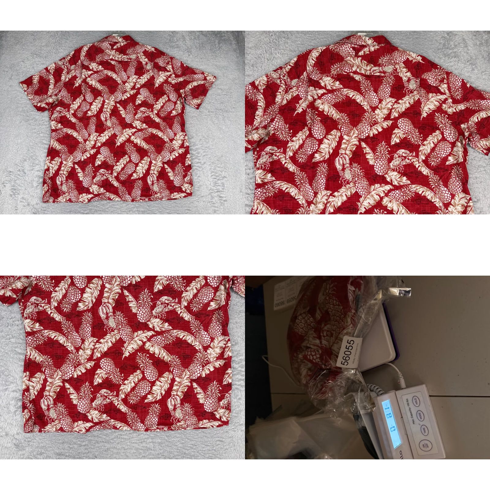 Vintage VINTAGE Campia Moda Shirt Men 2XL Red Floral Pineapple 100% Rayon Hawaiian Wood Button Up Size US XXL / EU 58 / 5 - 9 Thumbnail
