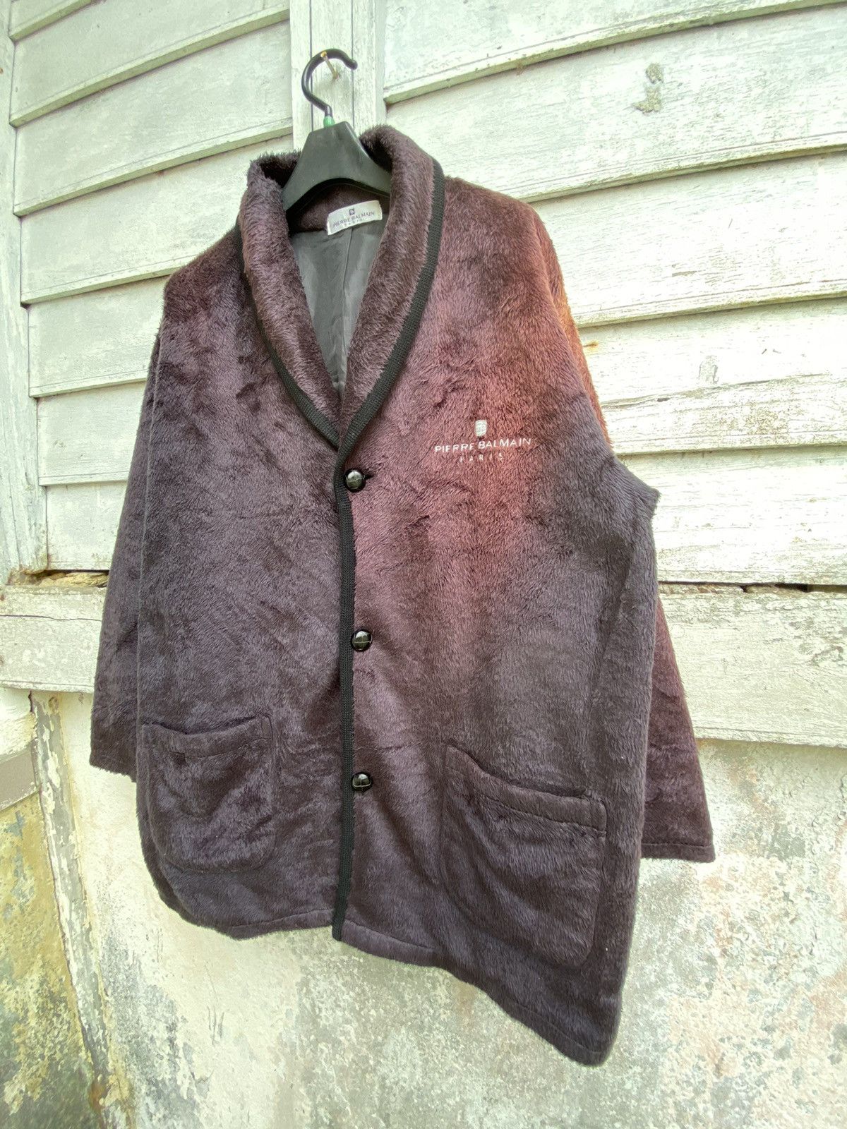 Pierre Balmain × Vintage Nicely Sun Faded Pierre Balmain Faux Hairy Fur Duffle Coat Size US L / EU 52-54 / 3 - 2 Thumbnail