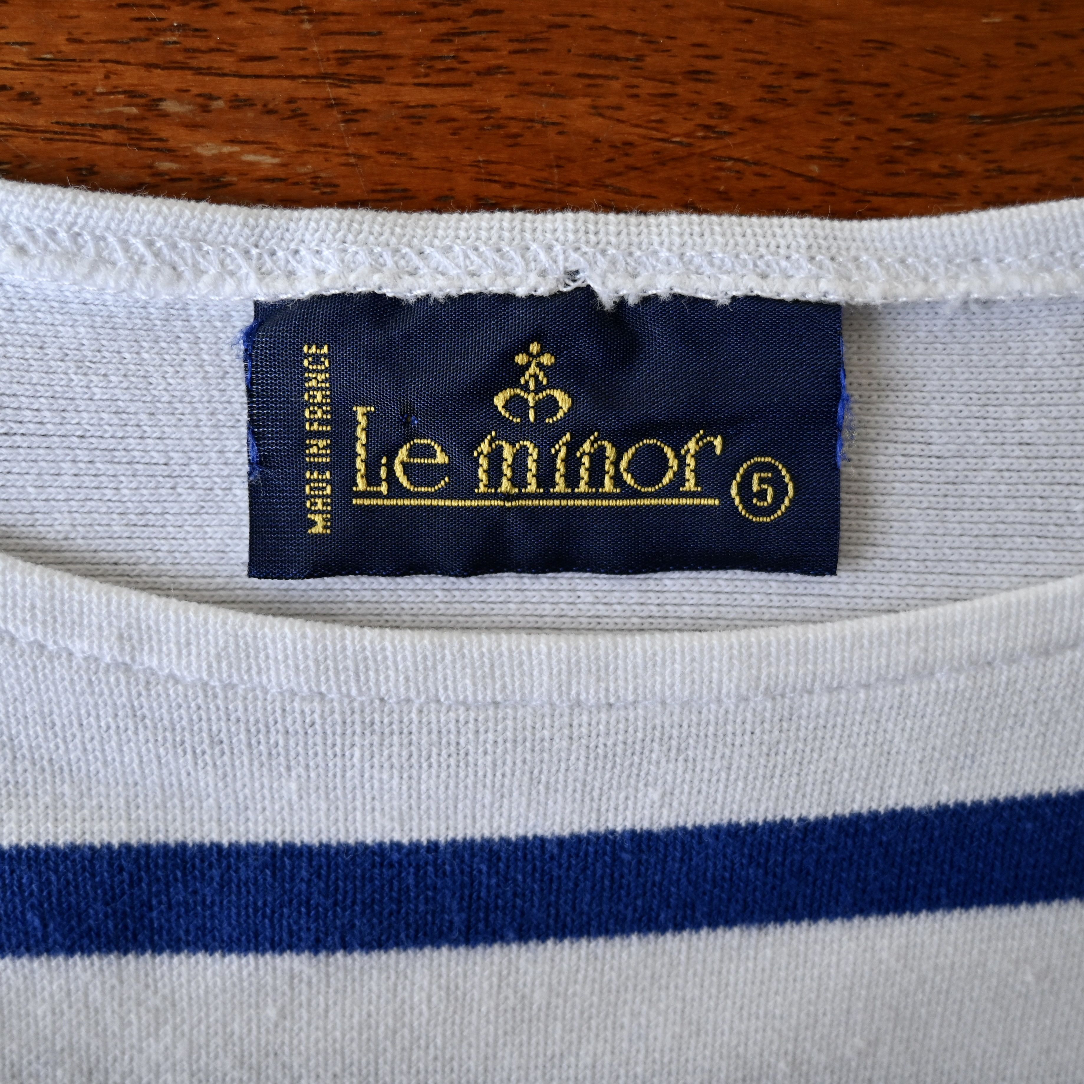 Vintage VTG 1990s Le Minor cotton sailor shirt, striped, T.5/XXL Size US XXL / EU 58 / 5 - 12 Thumbnail