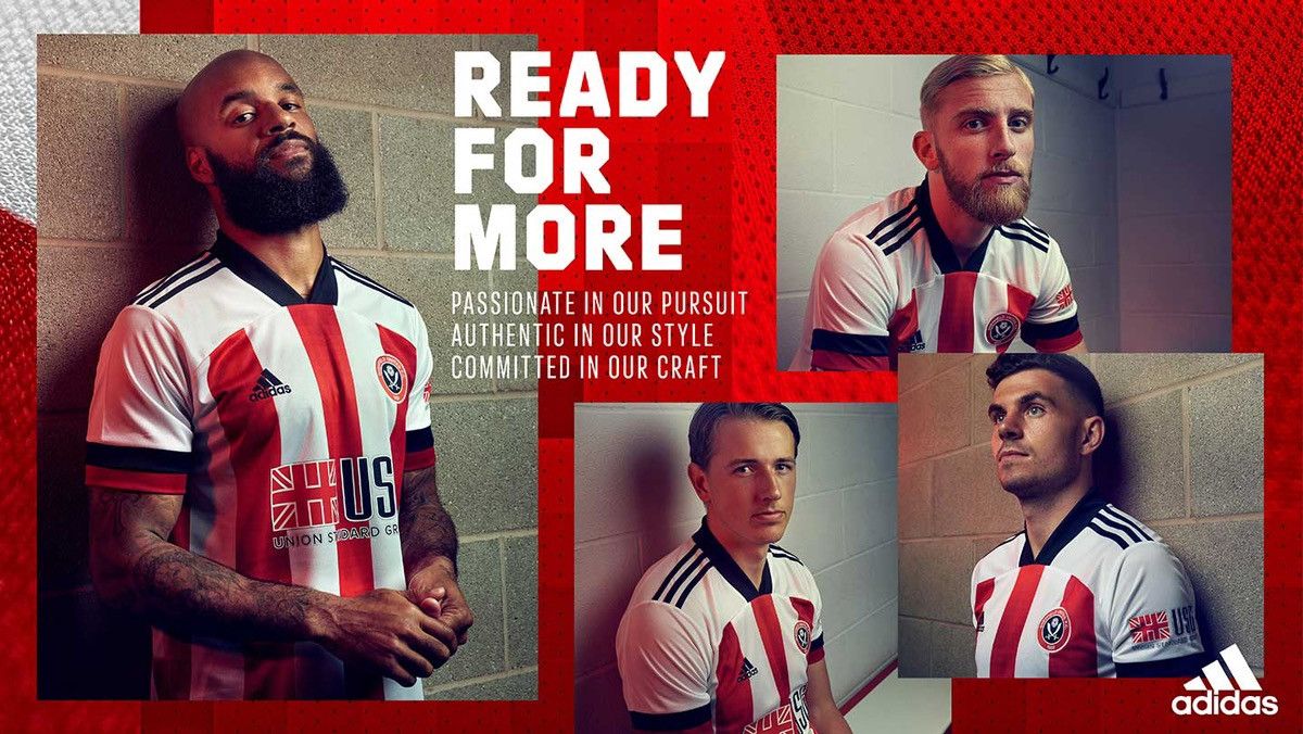 Adidas 2020 2021 Sheffield United Adidas Home Kit Soccer Jersey Tee Size US M / EU 48-50 / 2 - 2 Thumbnail