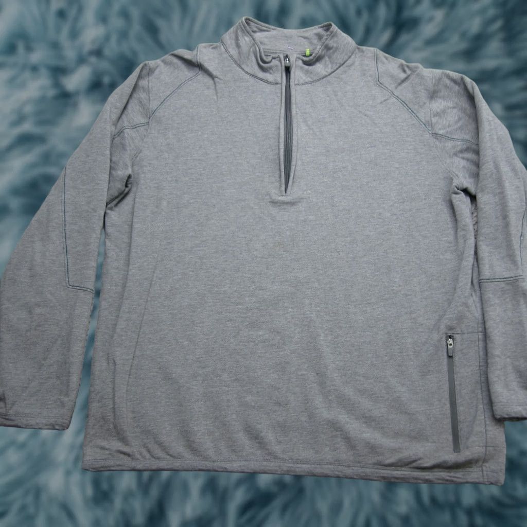 Vintage Tasc Sweater Mens Medium Gray 1/4 Zip Bamboo Performance Base Layer Pullover Size US M / EU 48-50 / 2 - 1 Thumbnail