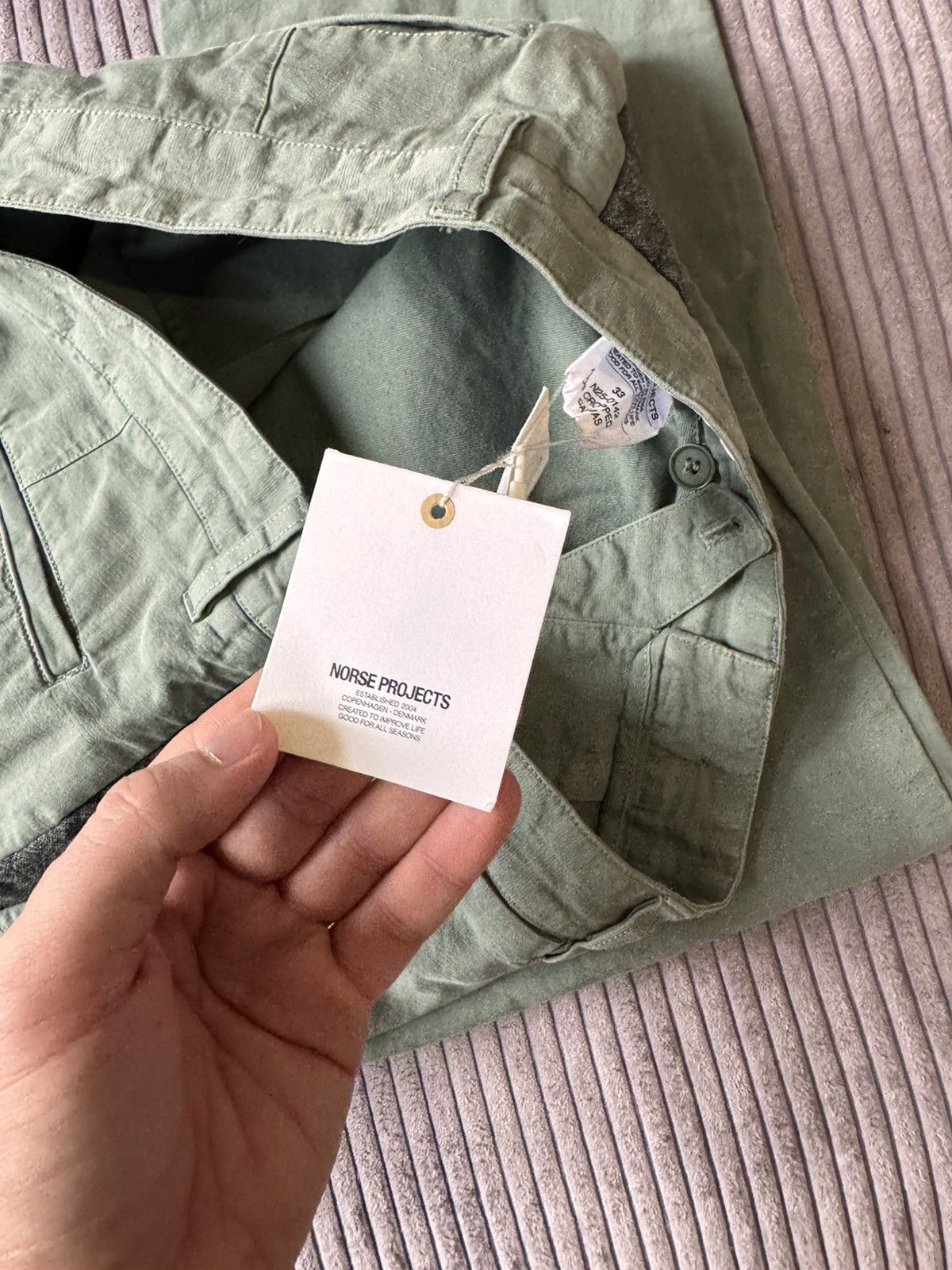 Norse Projects Norse Projects Aros Cropped 33 Cotton Linen Pants DS Size US 33 - 4 Thumbnail