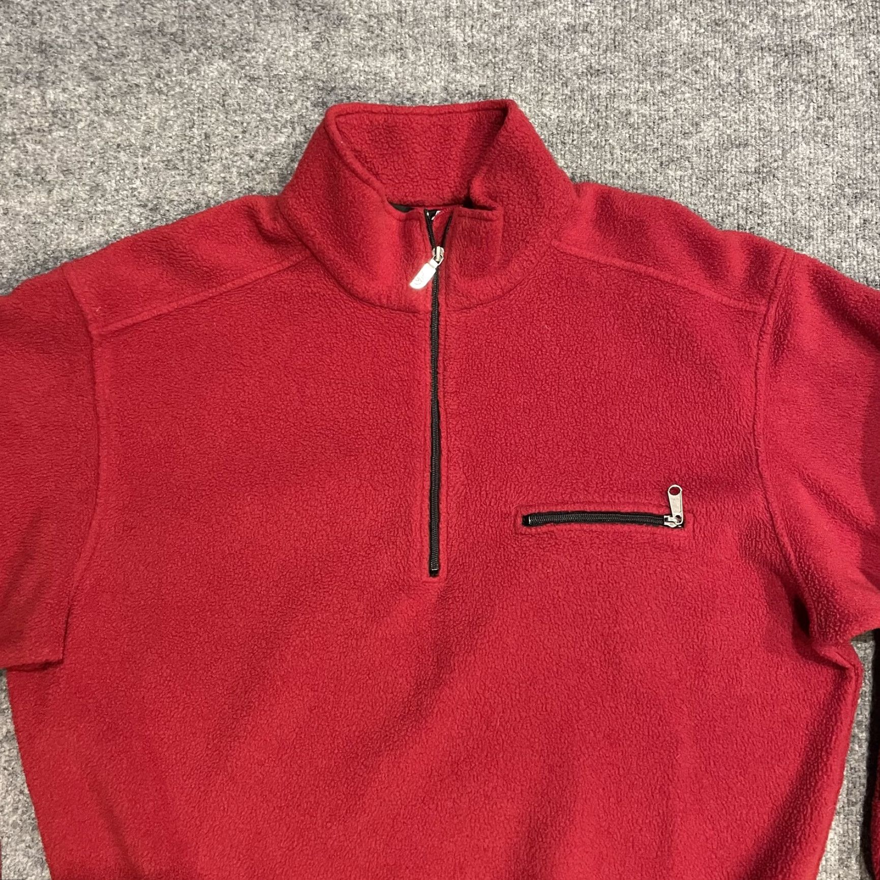 The North Face VINTAGE The North Face Mens XL Red 90s Fleece Half Zip Pullover Outdoor Hiking Casual Shirt Size US XL / EU 56 / 4 - 4 Thumbnail