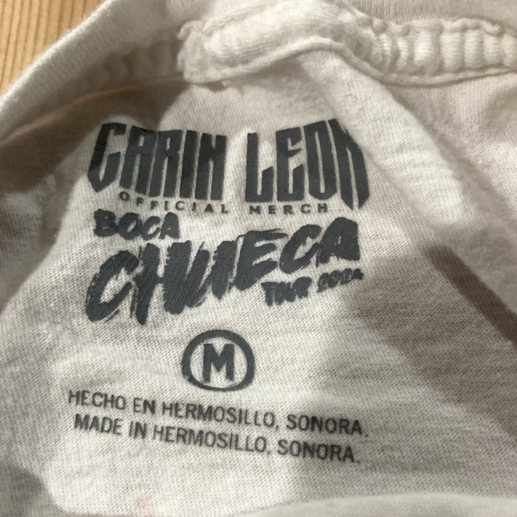 Vintage Carin Leon Men's White Boca Chueca Tour 2024 Short Sleeve Graphic T-Shirt Size US M / EU 48-50 / 2 - 3 Thumbnail