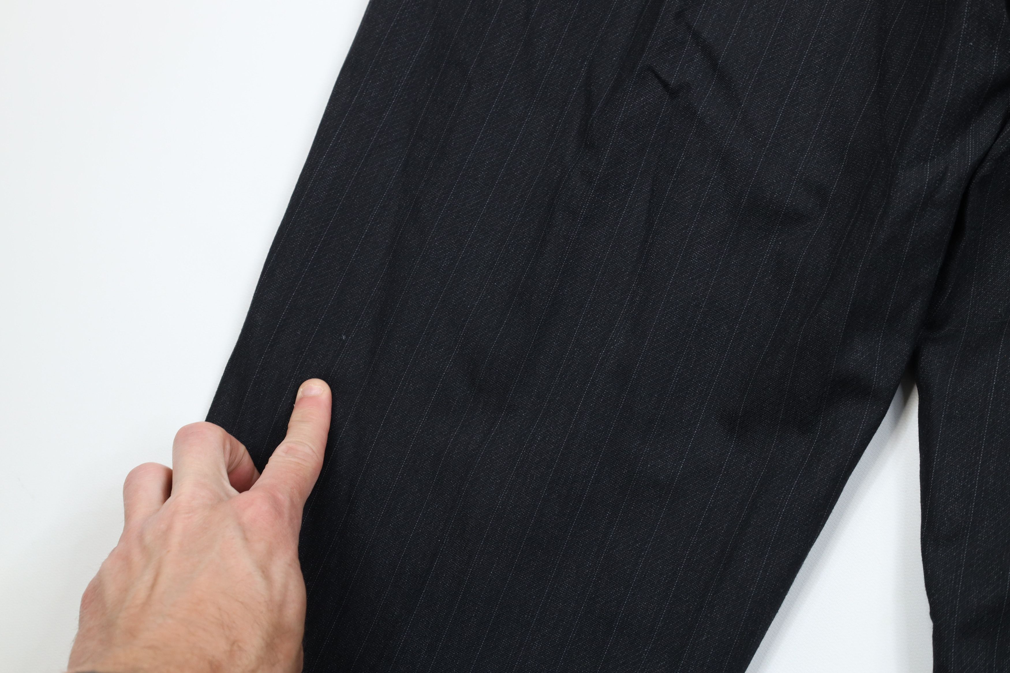 Vintage Vintage 90s Streetwear Striped Wide Leg Chino Pants Black Size US 32 / EU 48 - 13 Thumbnail