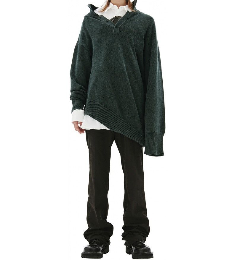 Balenciaga Asymmetric College Crest Polo Knit Sweater S Size US M / EU 48-50 / 2 - 2 Thumbnail