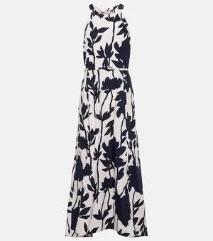 Brunello Cucinelli o1y0725 Midi Dress in White/Black Size XS / US 0-2 / IT 36-38 - 1 Thumbnail