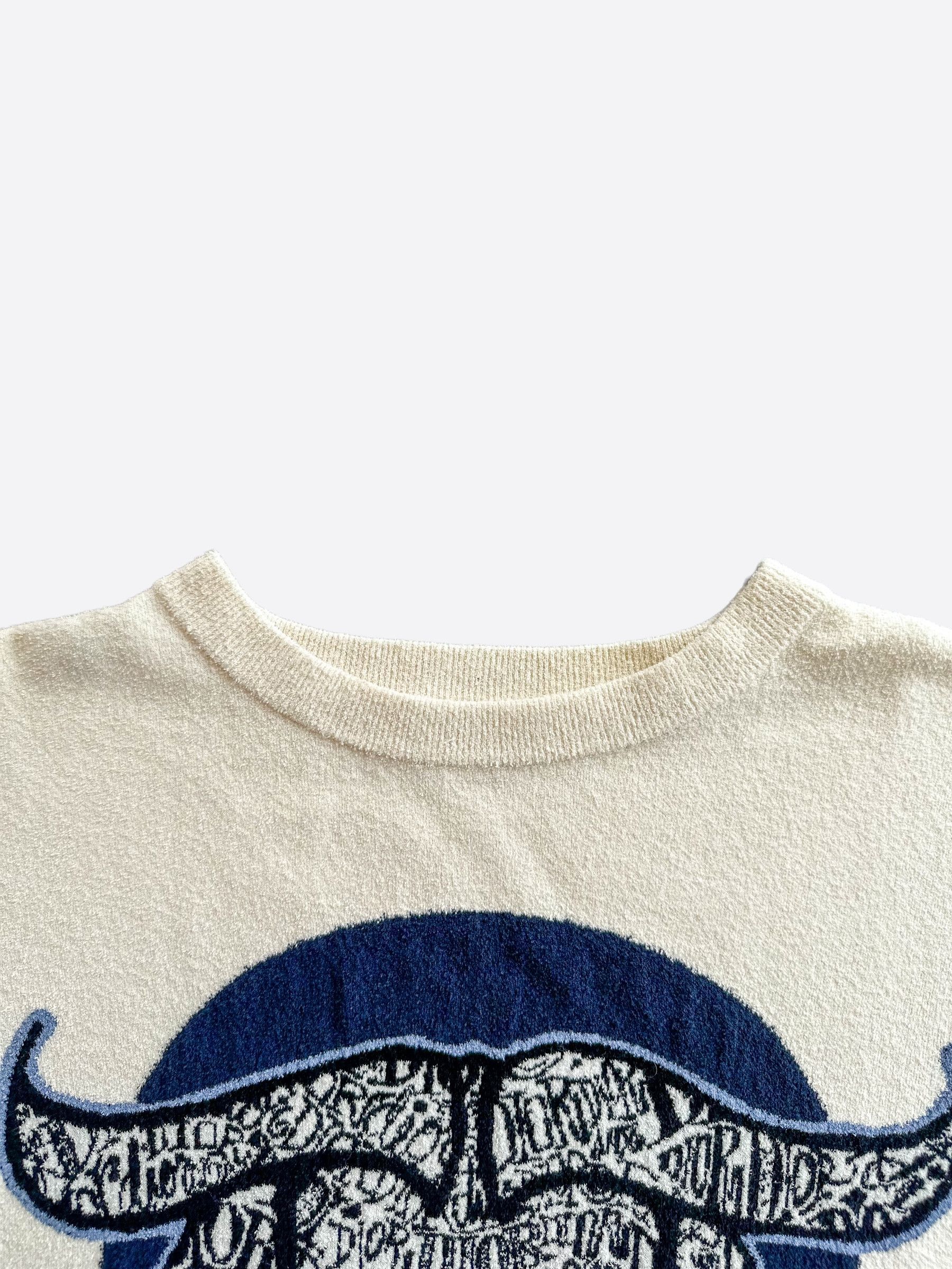 Dior Dior Stussy Cream Ox Logo T-Shirt Size US L / EU 52-54 / 3 - 3 Thumbnail