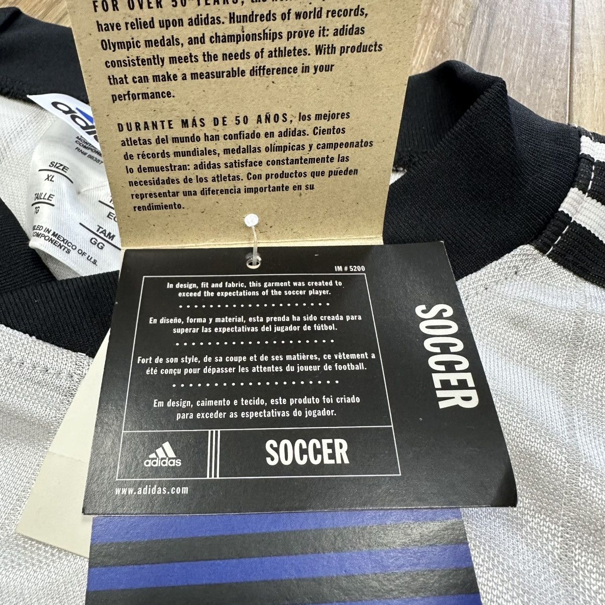 Adidas New Vintage 1998 Adidas Liga Cup Soccer Jersey #32 White XL Size US XL / EU 56 / 4 - 6 Thumbnail