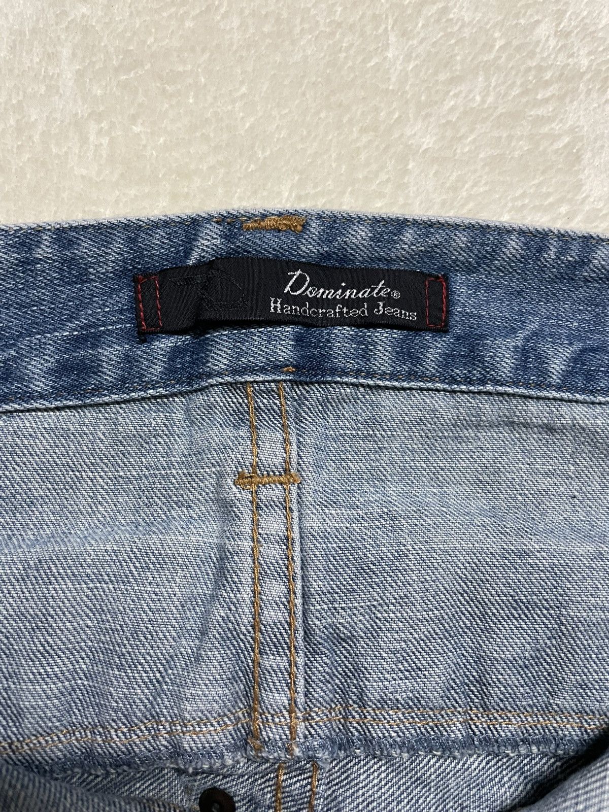 Japanese Brand Vintage Dominate Double Waist Mudwash Denim Jaens Size US 35 - 8 Thumbnail