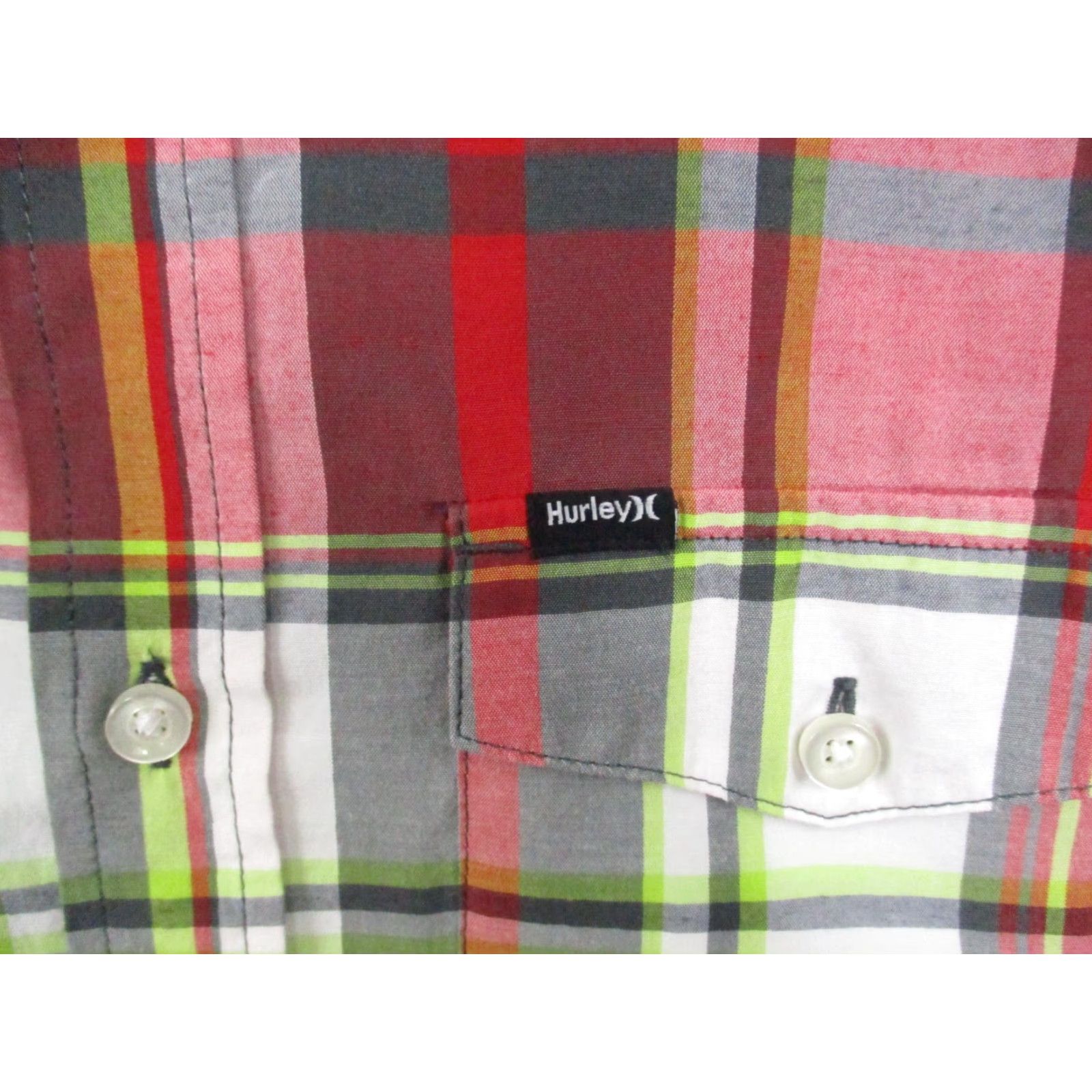 Hurley VINTAGE Hurley Button-Up Shirt Mens Medium Short Sleeve Red Plaid Southwestern Size US M / EU 48-50 / 2 - 2 Thumbnail
