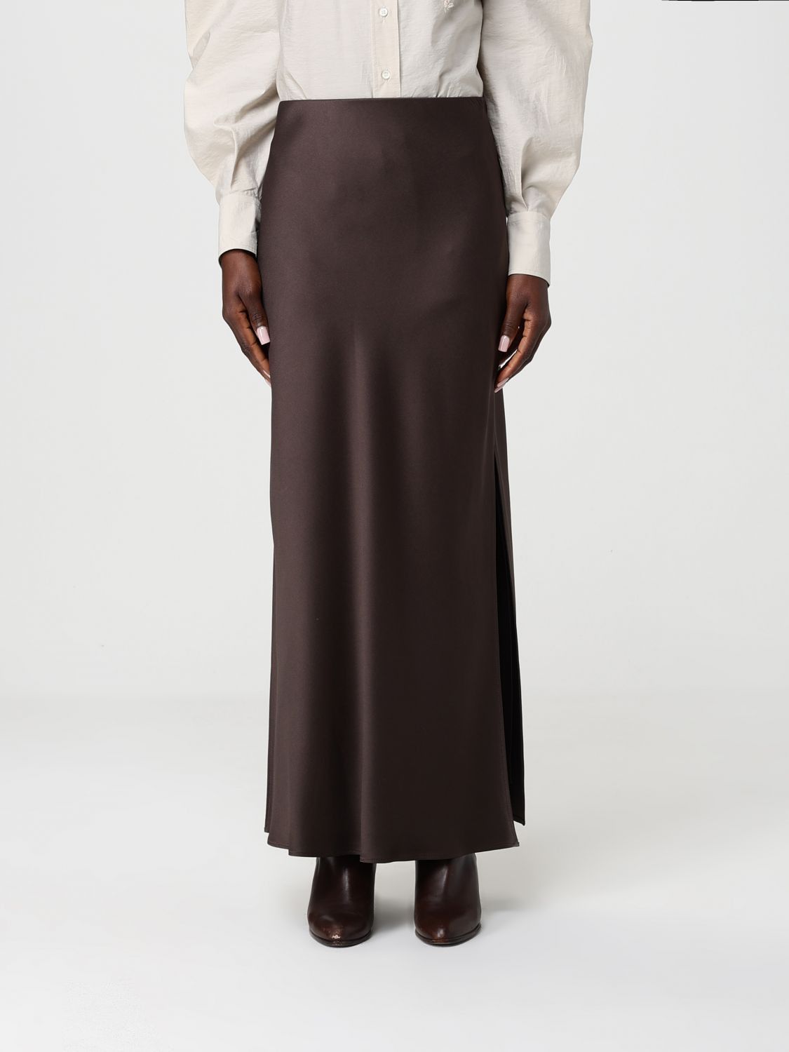 Brunello Cucinelli Brunello Cucinelli Skirt Woman Brown Size 26" / US 2 / IT 38 - 1 Thumbnail
