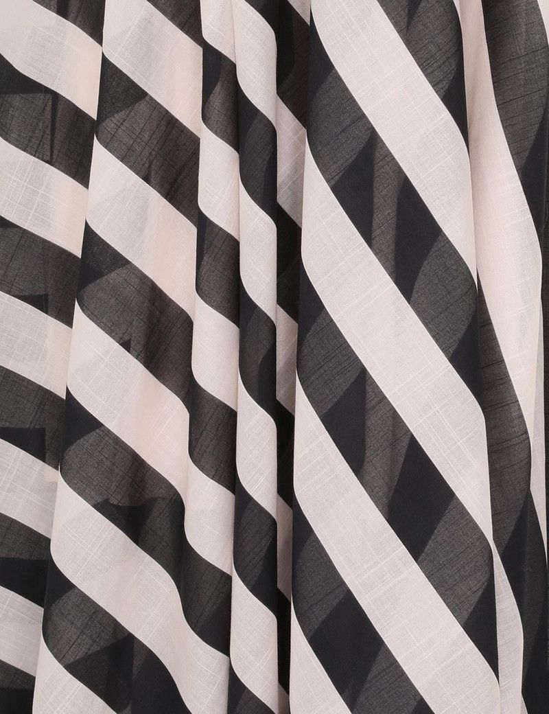 Zimmermann oc11z0126 Maxine Stripe Maxi Dress in Black/Cream Size L / US 10 / IT 46 - 6 Thumbnail